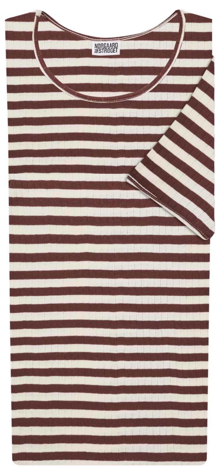 101 Short Sleeve Broadway, Brown/Ecru