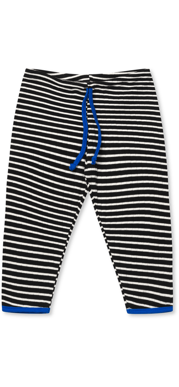 NPS Baby Pants To Tie NPS Stripes, Black/Ecru