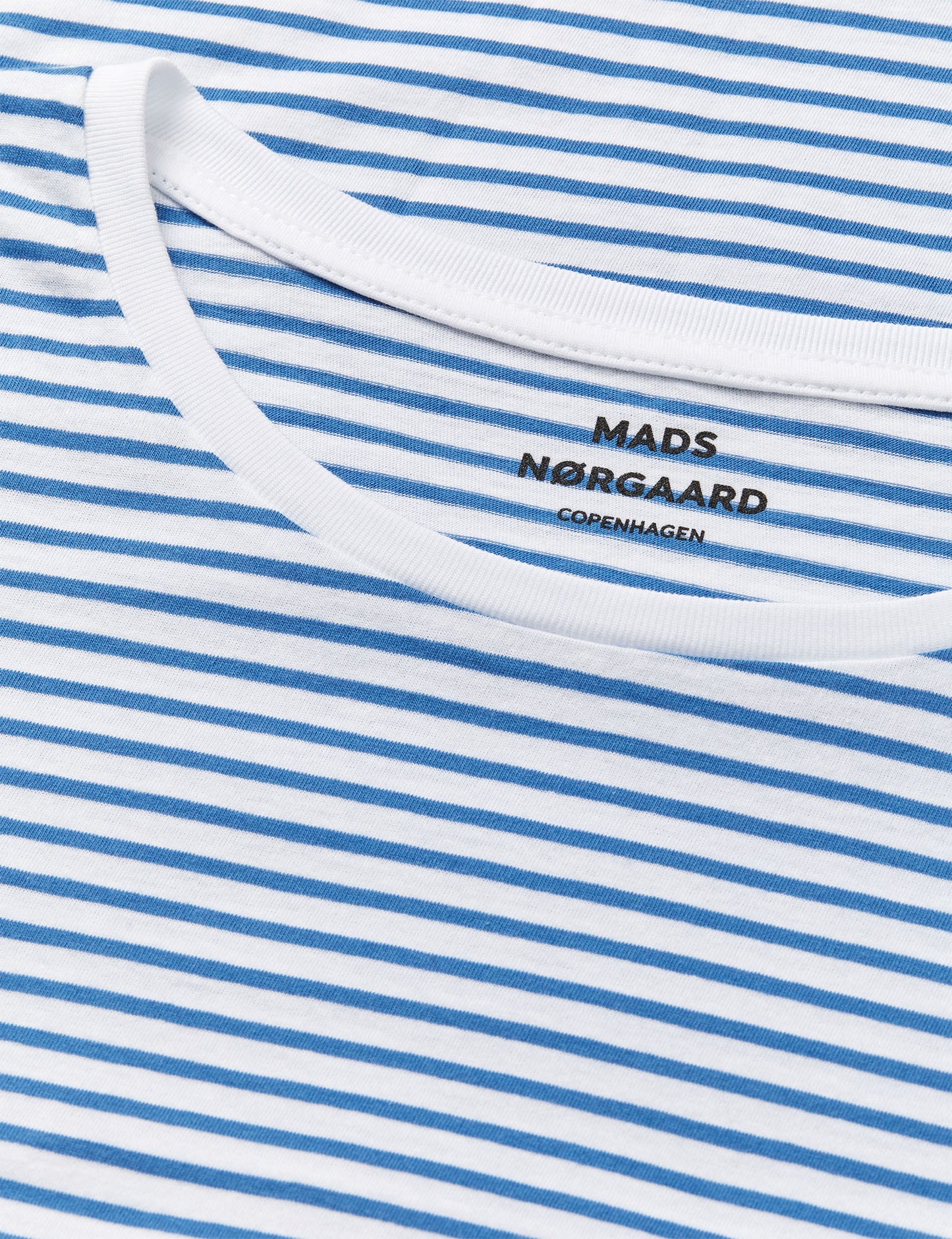 Fine Jersey Stripe Teasy Tee FAV, Brilliant White/Bright Cobalt