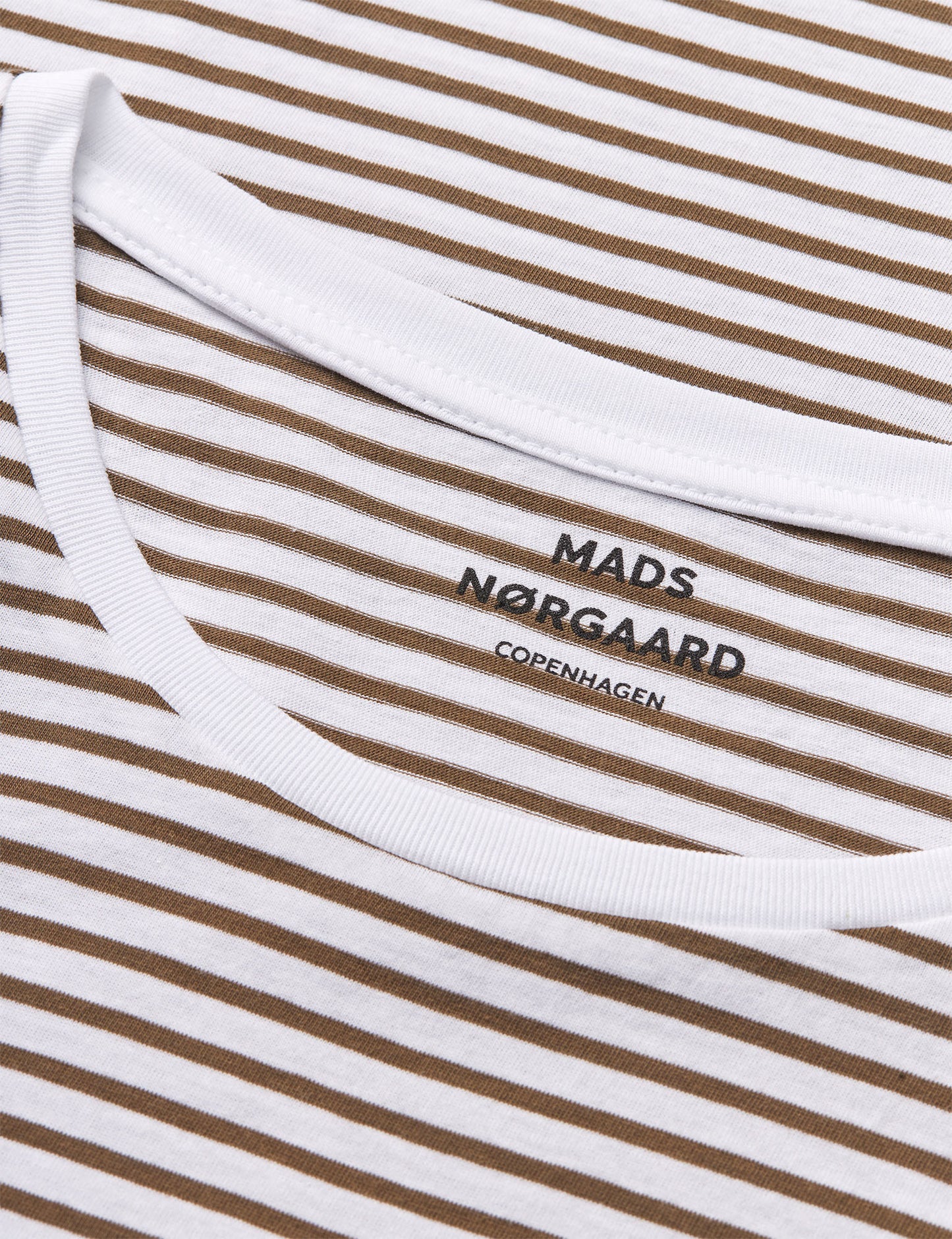 Fine Jersey Stripe Teasy Tee FAV, Brilliant White/Tarmac