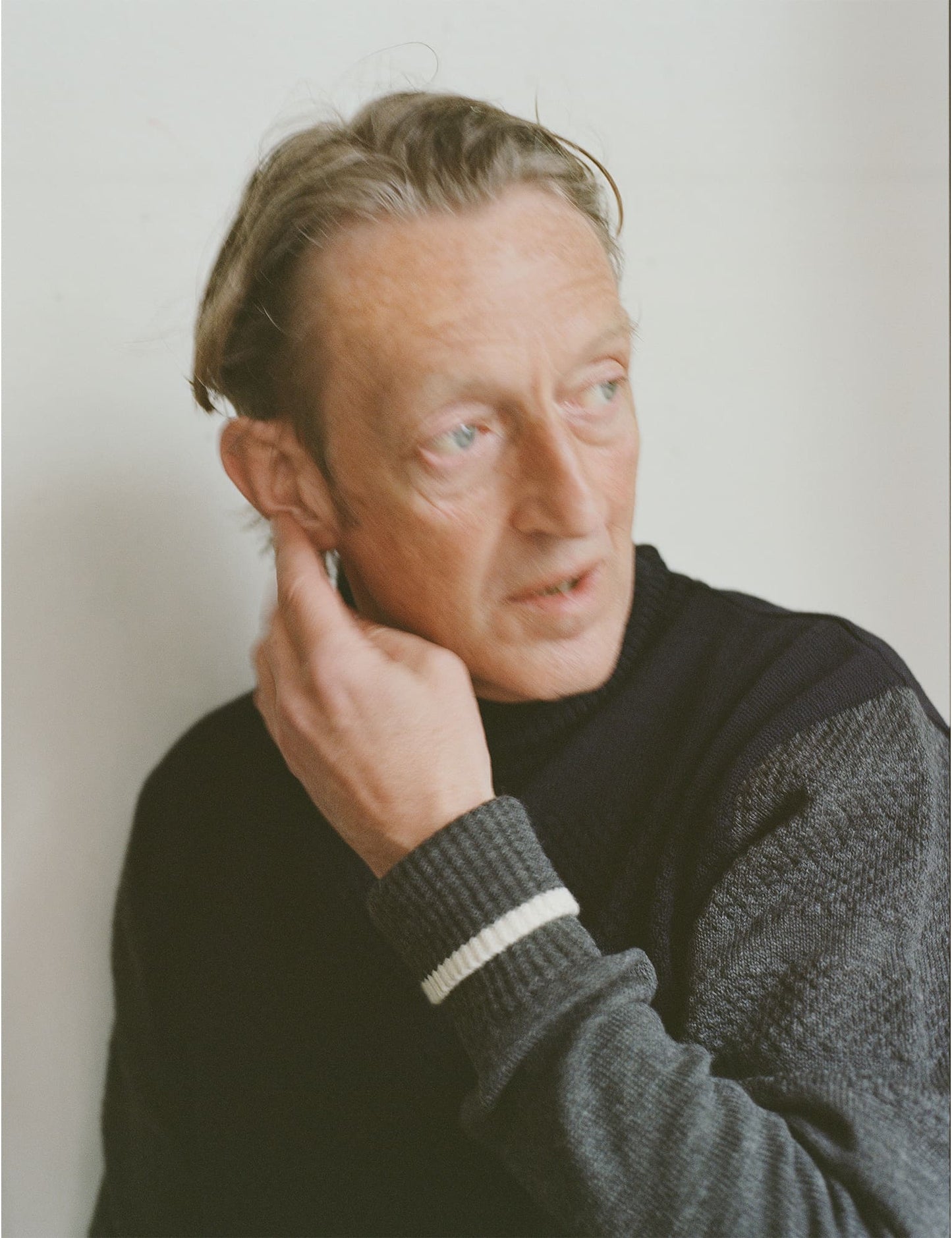 Wool Klemens Knit, Parisian Night/Charcoal Melang