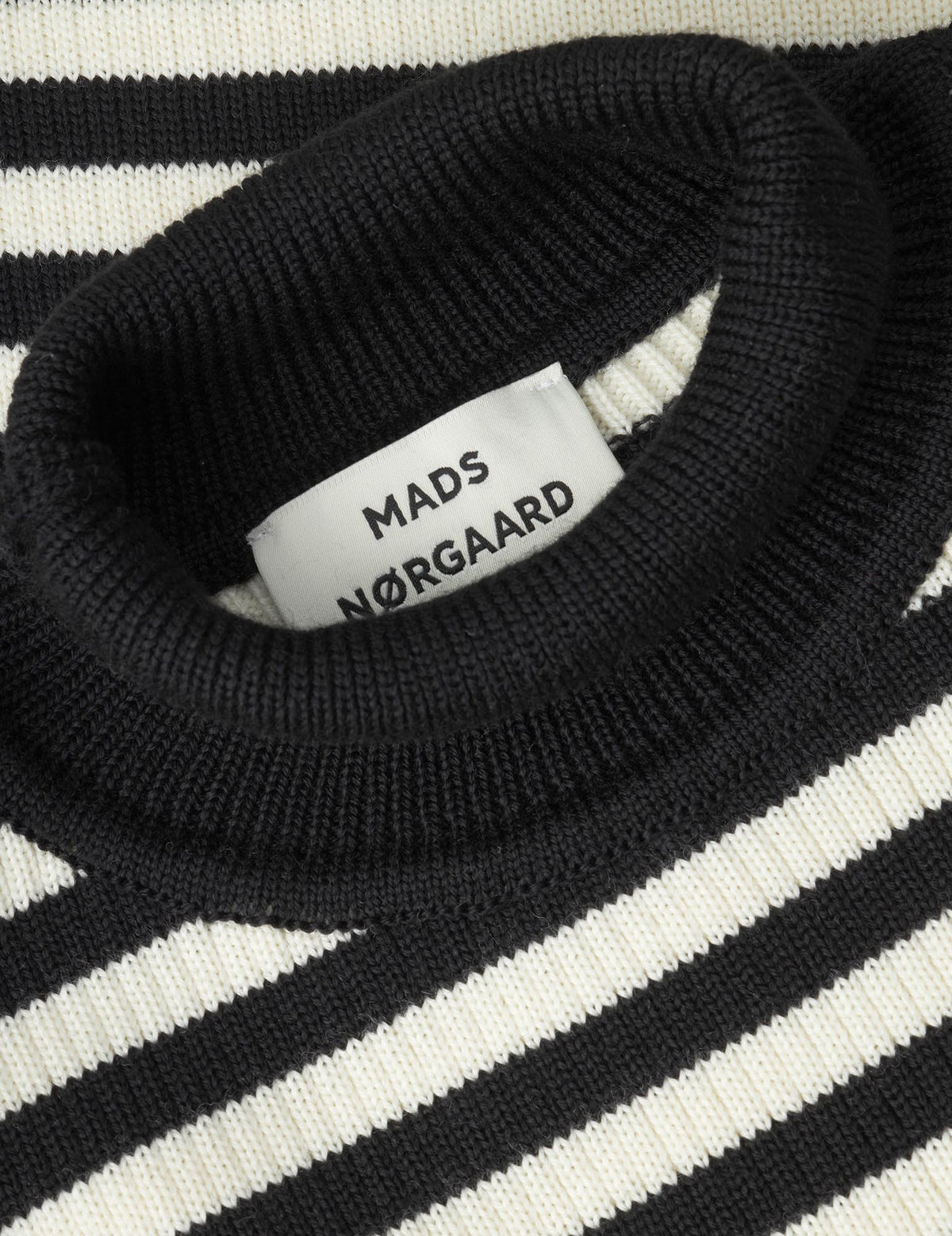 Sailor Wool Dane Sweater, Black / White Alyssum