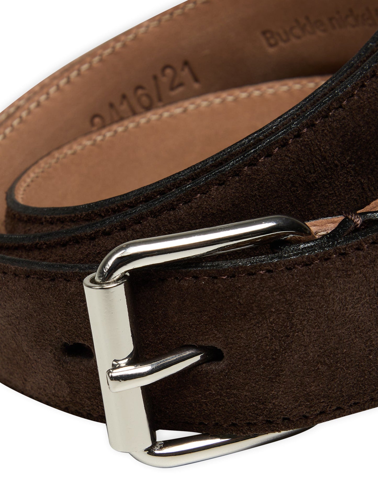Suade Liam Belt, Dark Brown