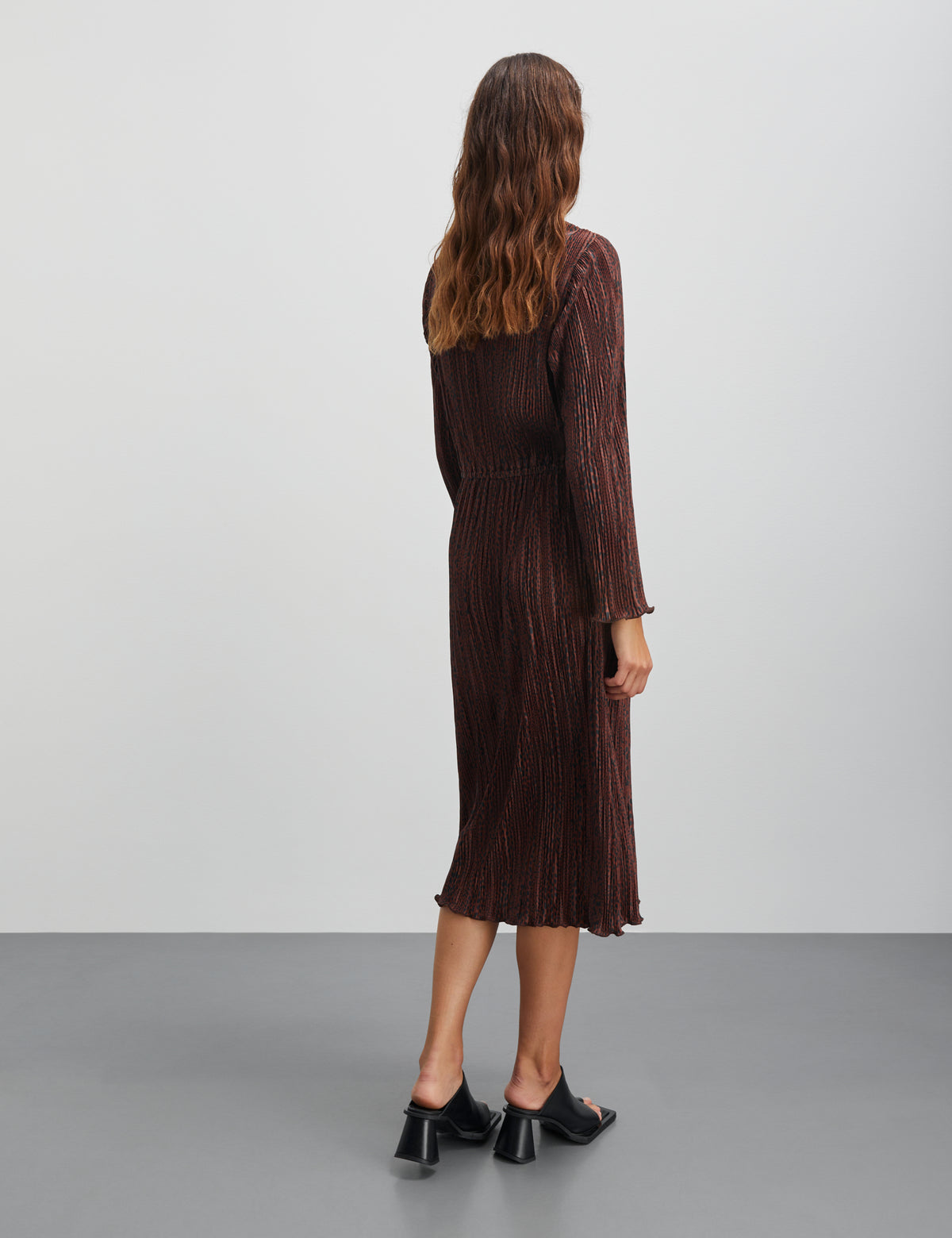 Luno Helen Dress AOP, Leo Stripe AOP/Cambridge Brown