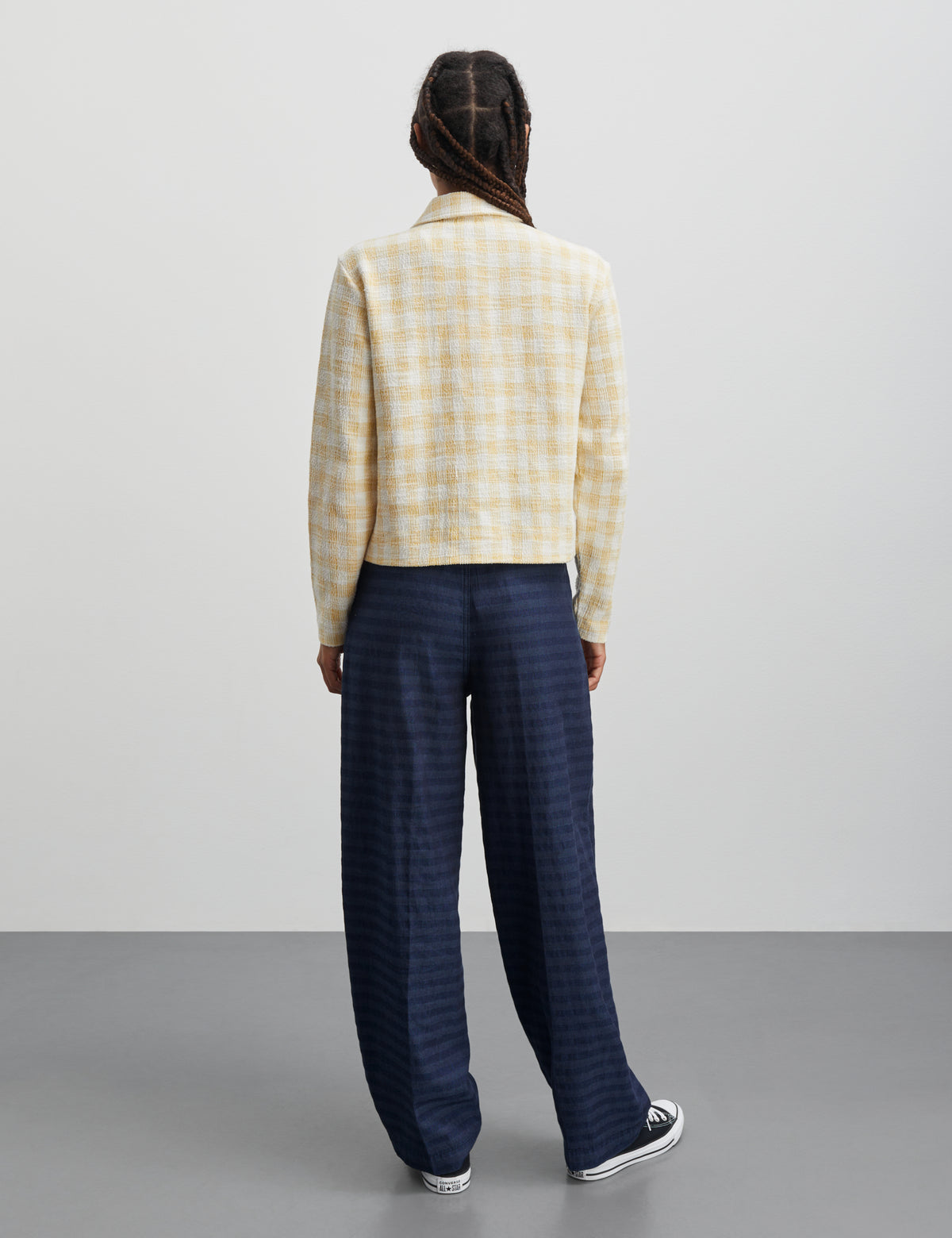 Boucle Jersey Abby Top, Misted Yellow/White Alyssum