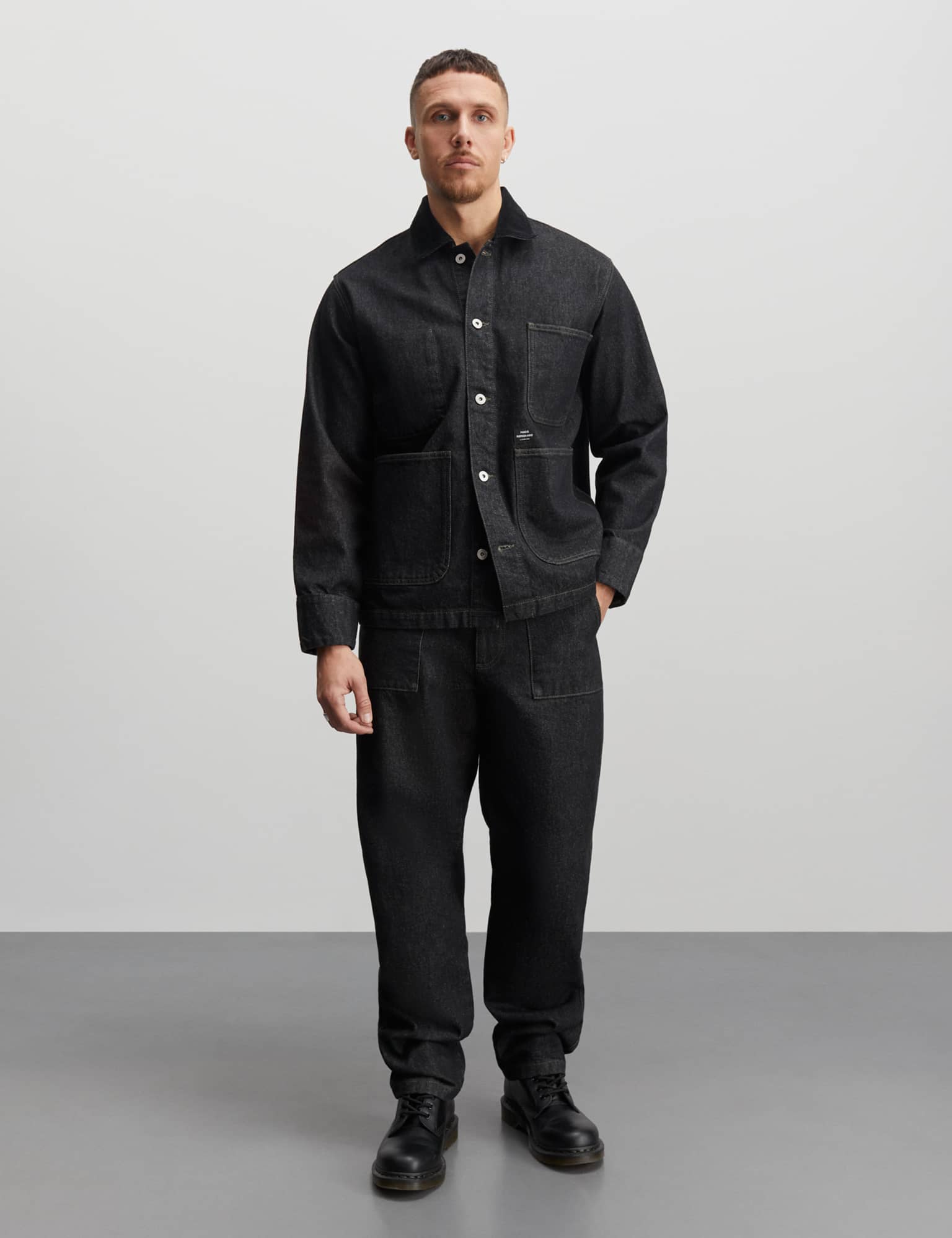 Arizona Black Denim Chore Jacket Black Mads Norgaard Copenhagen