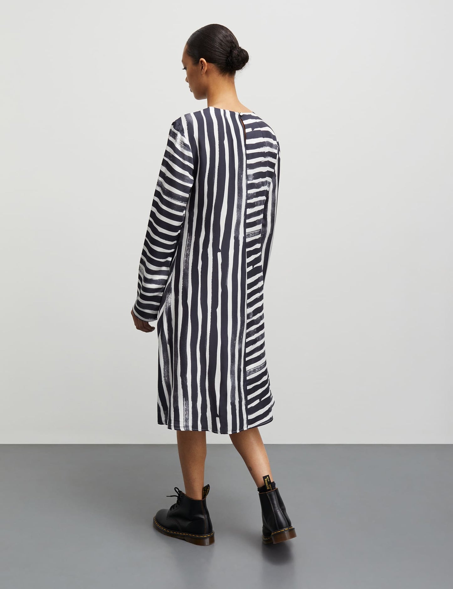 Tencella Amelia Dress, AOP Stripe/Parisian Night