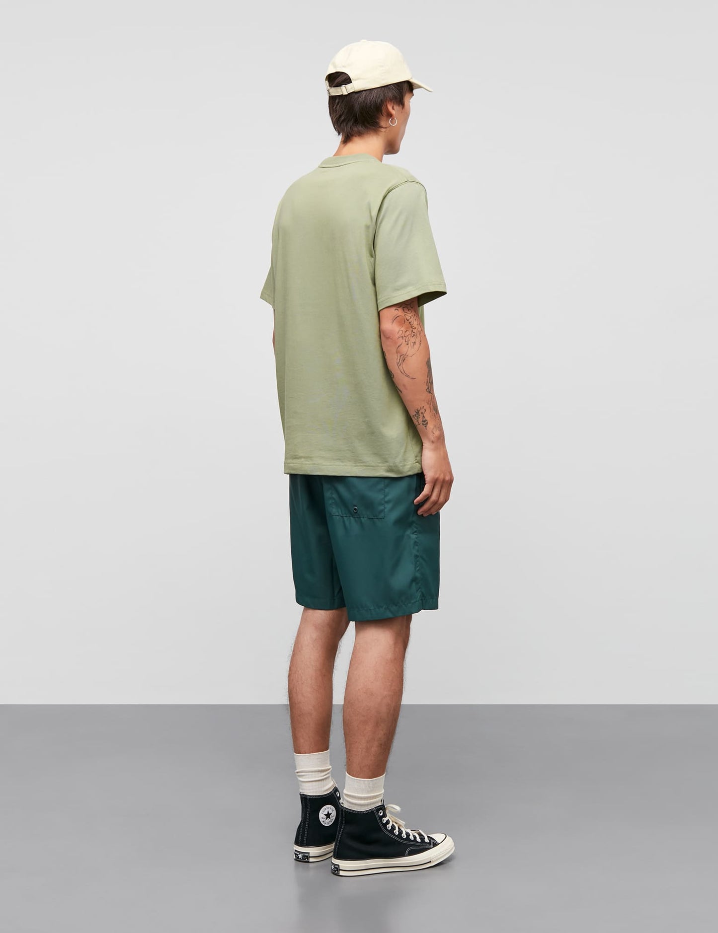 Cotton Jersey Frode Perfect Day Tee, Oil Green