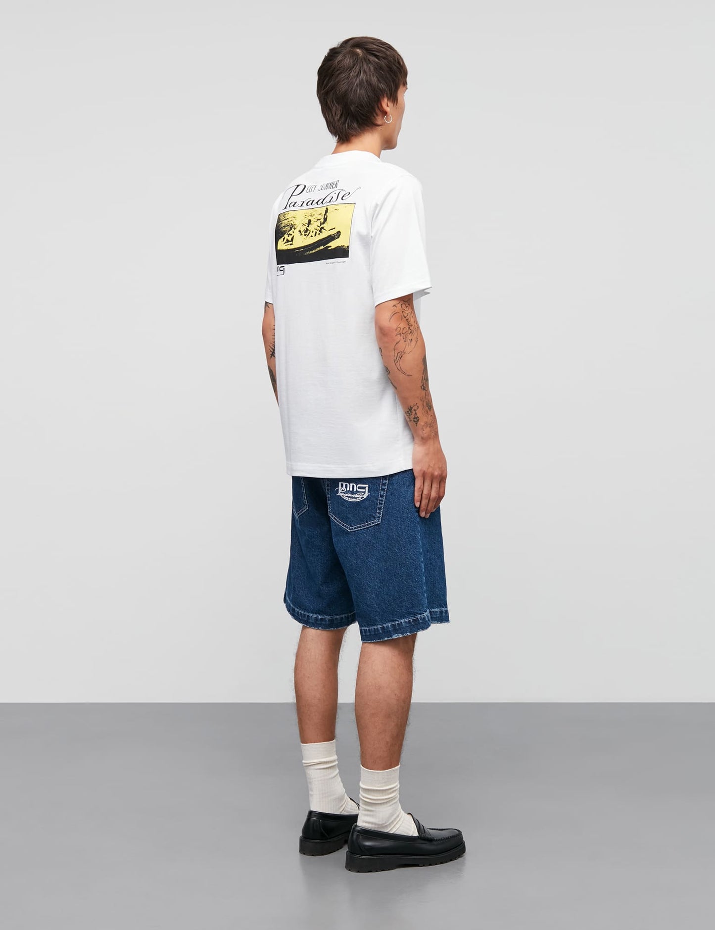 Cotton Jersey Frode Paradise Tee, White