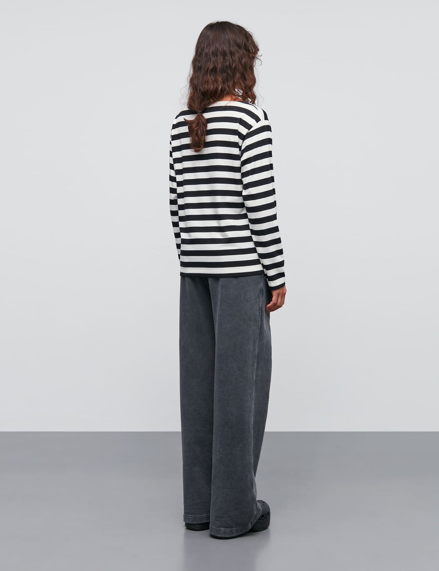 Soft Single Silke Tee LS, Black/Vanilla Ice