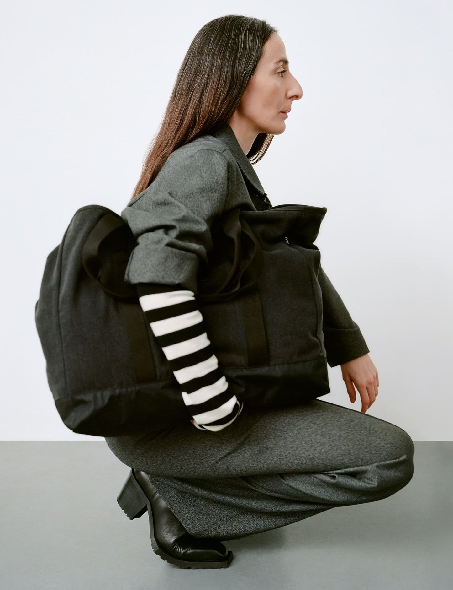 Boutique Washed Adonis Shopper, Washed Black