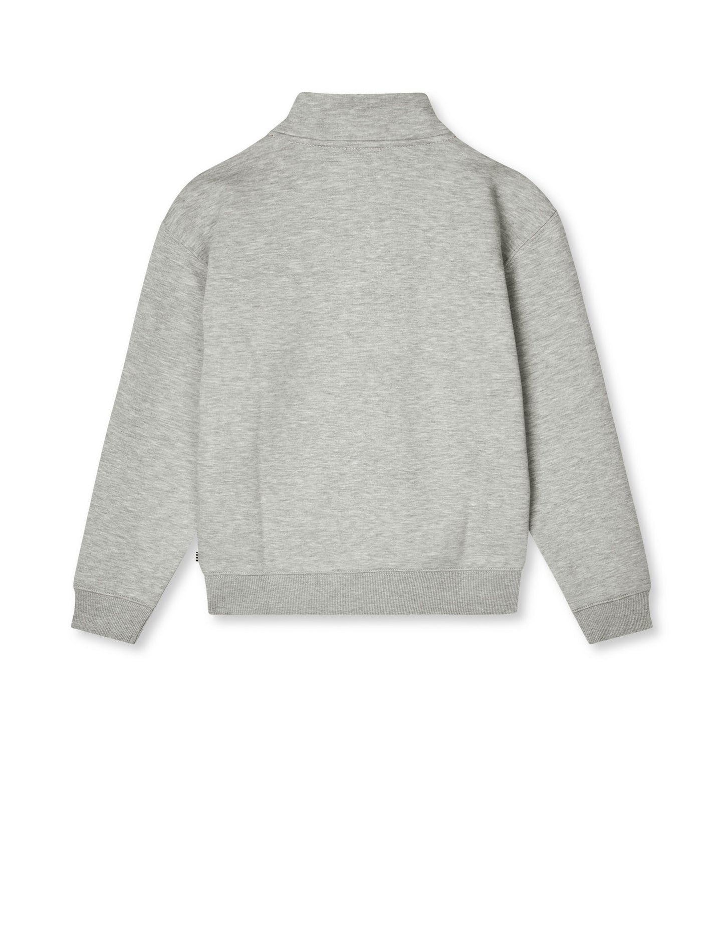 Mix Sweat Crewie Half Zip Sweatshirt, Grey Melange