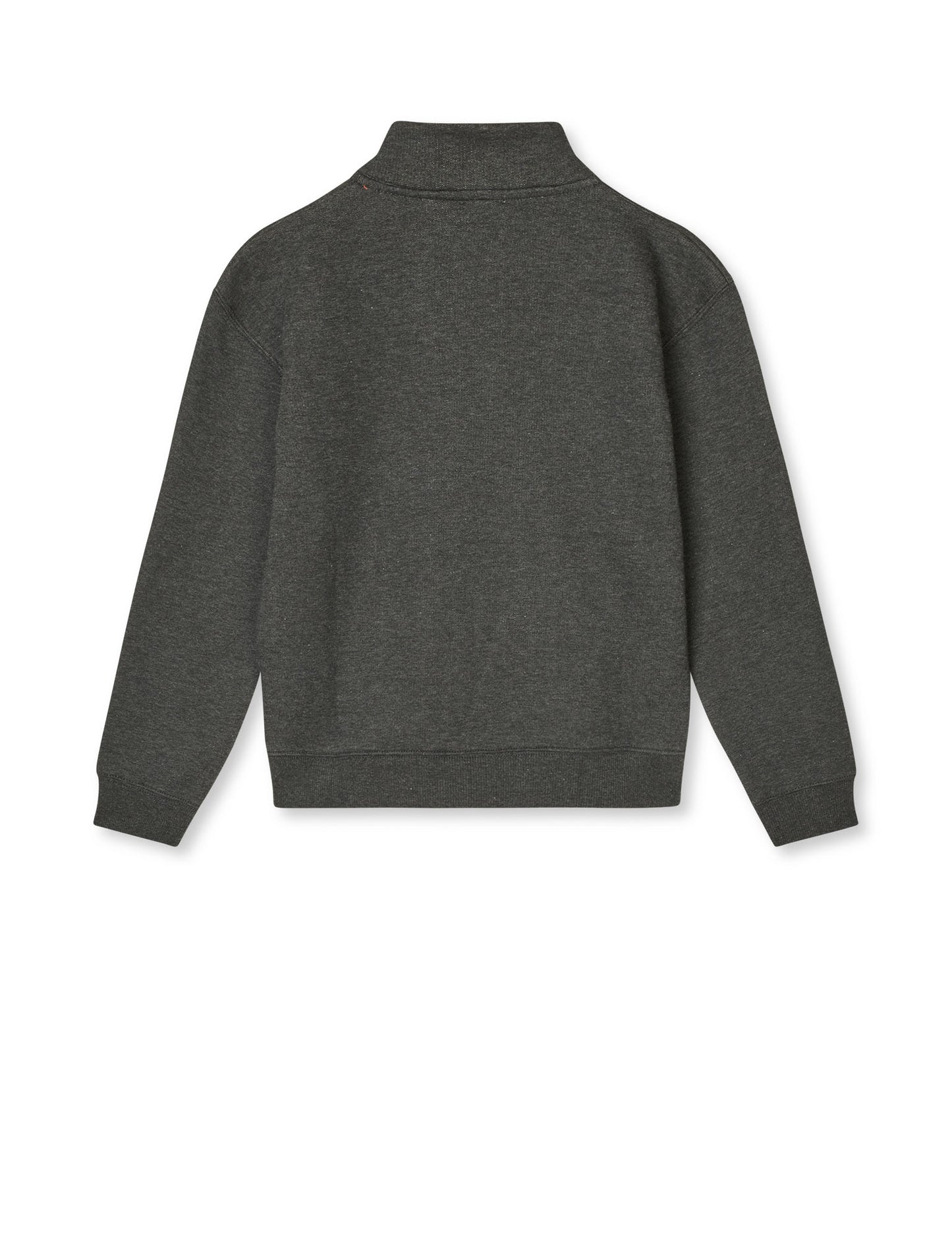 Mix Sweat Crewie Half Zip Sweatshirt, Charcoal Melange