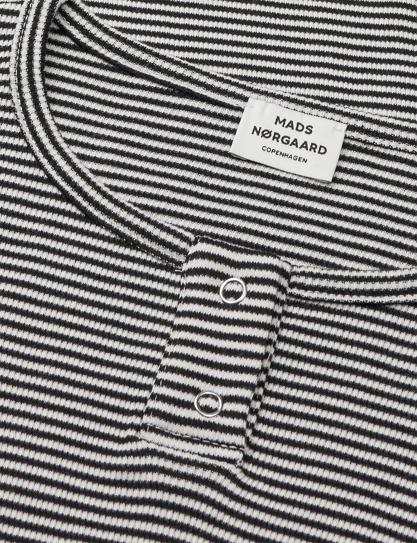 2x2 Cotton Stripe Tala Tee LS, Black/Vanilla Ice