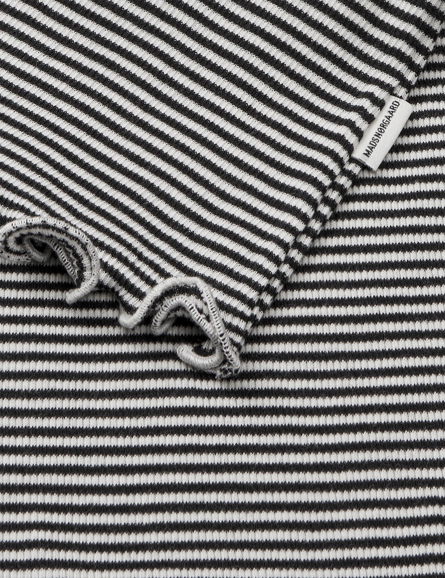 2x2 Cotton Stripe Tiki Tee, Black/Vanilla Ice