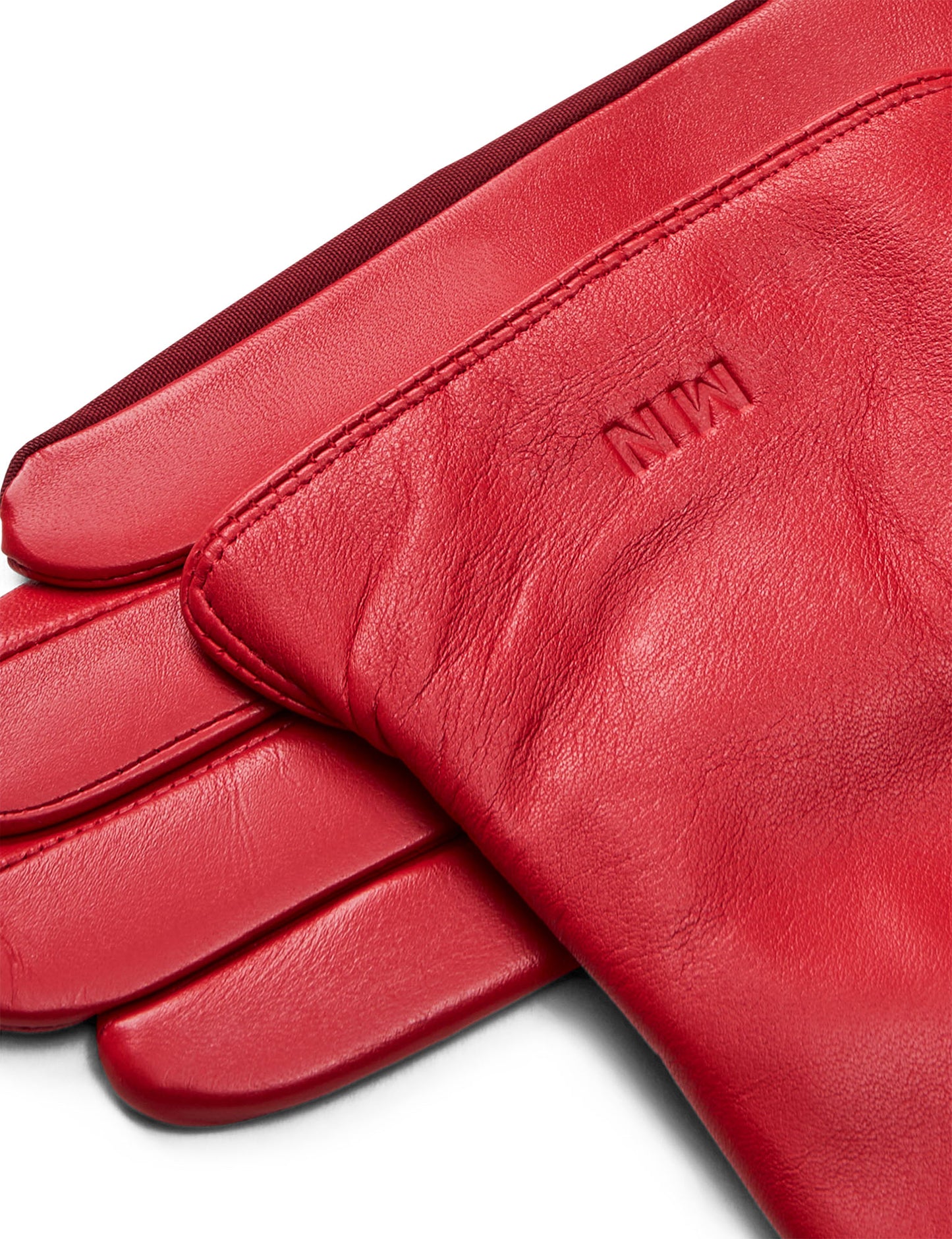 Tian Ace Leather Mix Glove, Winery/High Risk Red