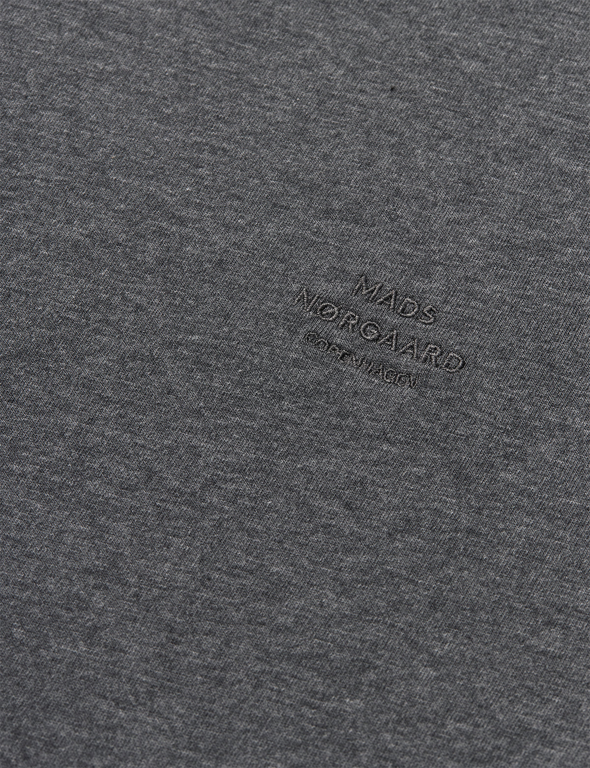 Cotton Jersey Frode Logo Tee FAV, Dark Grey Melange