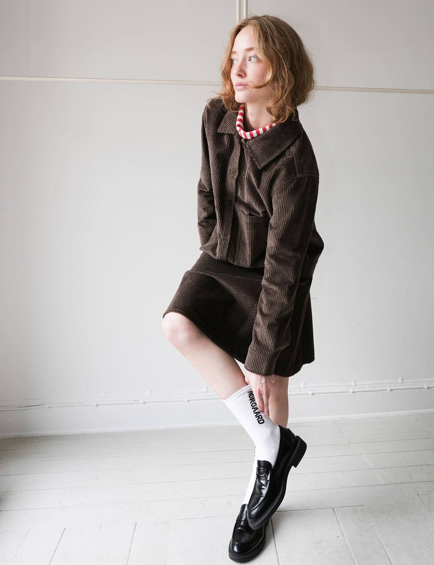 Pretty Cord Gaila Shirt, Demitasse