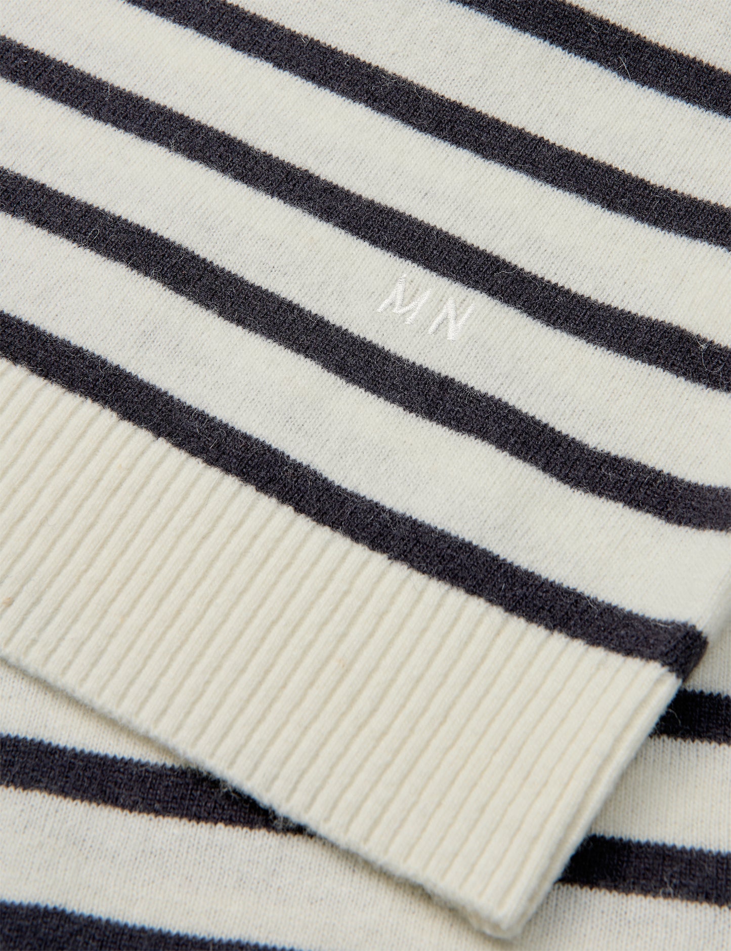 Super Wool Karsten Stripe Knit, Vanilla Ice/Asphalt