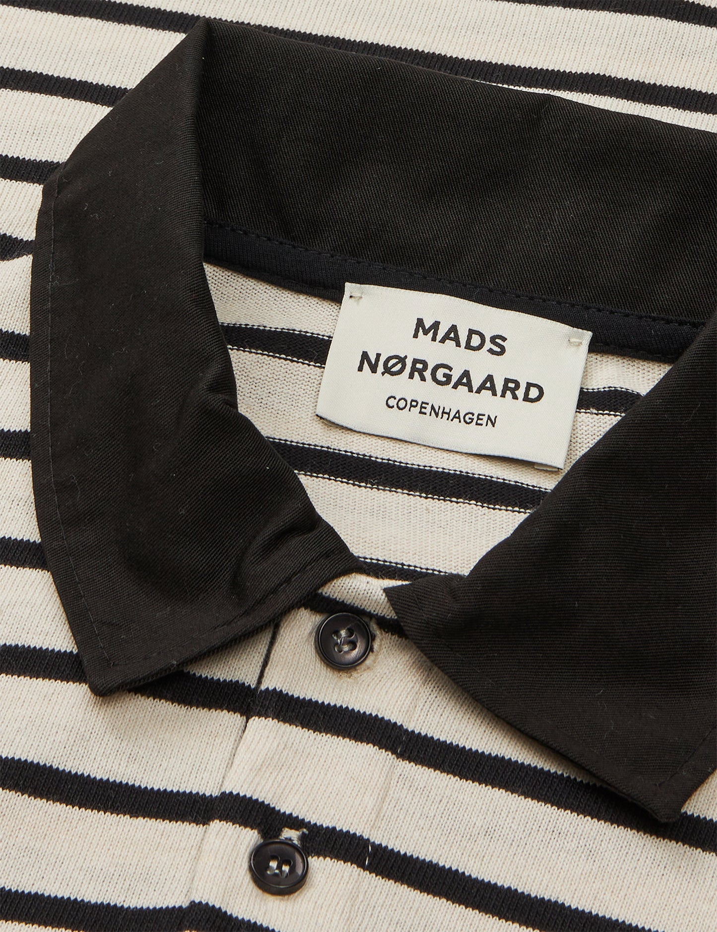 Pablo Jessie Polo Tee LS, Vanilla Ice/Black