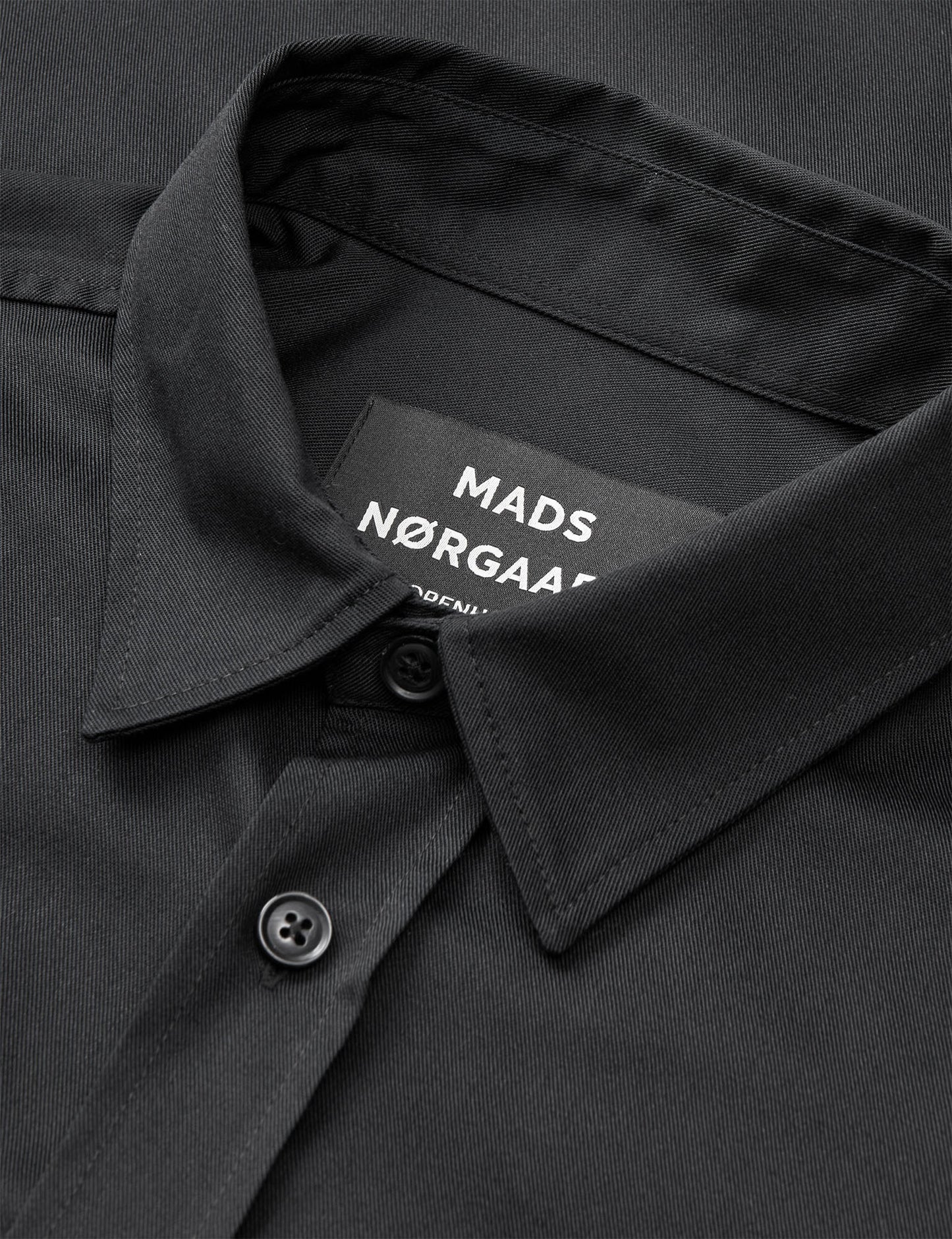 Narrow Twill Damon Shirt, Black