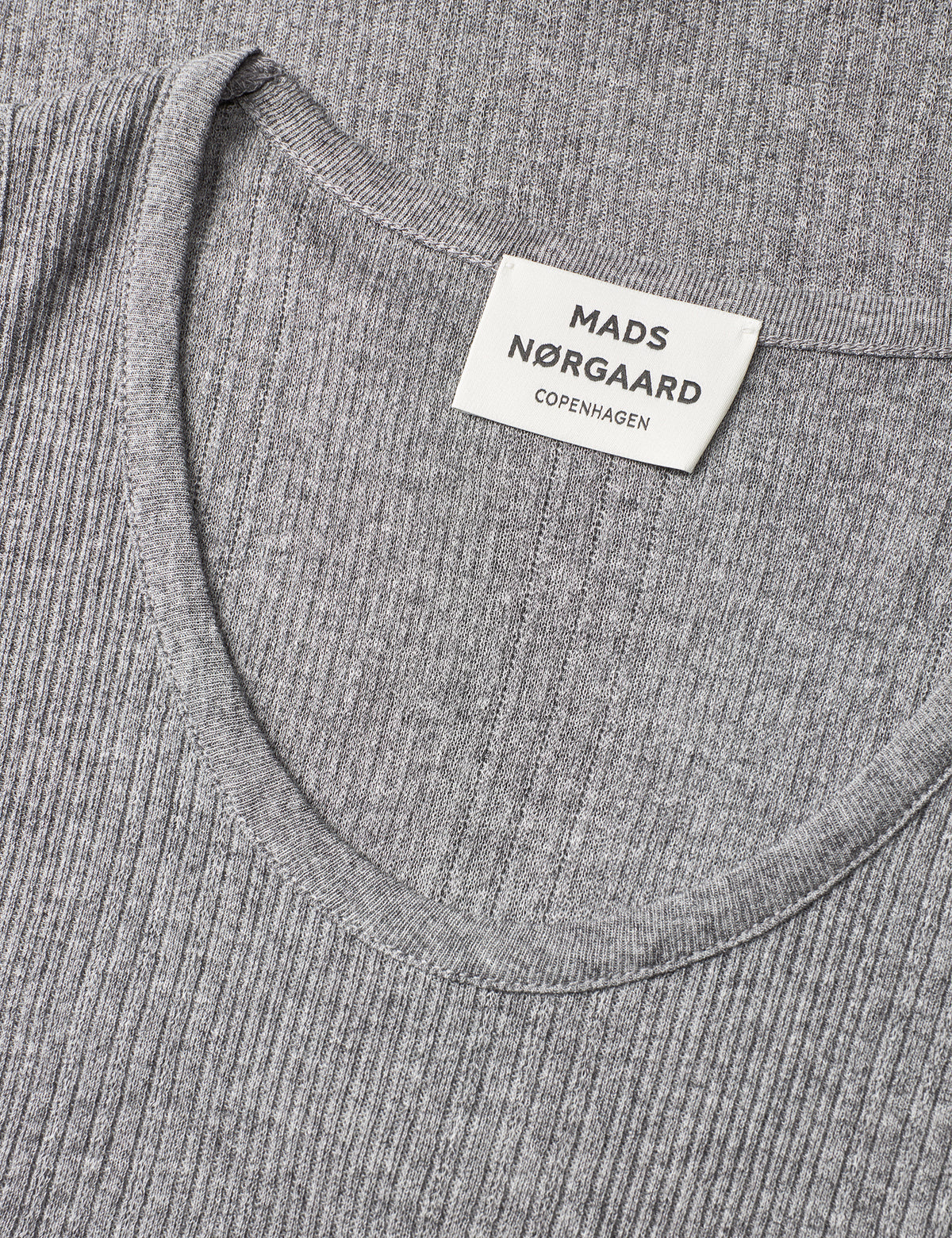 Point Wool Love Top, Grey Melange