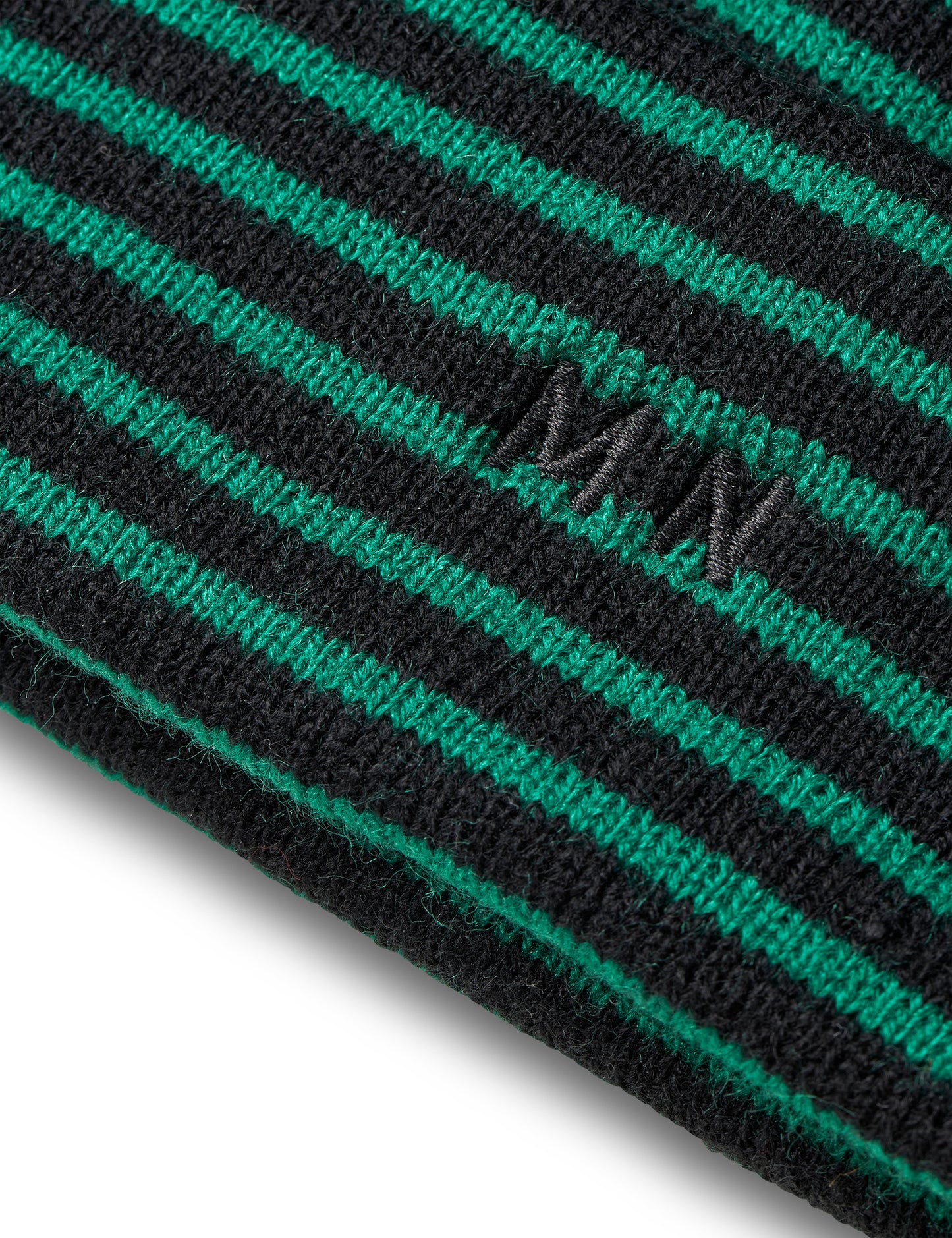 Isak Ambas Stripe MN Beanie, Black/Verdant Green
