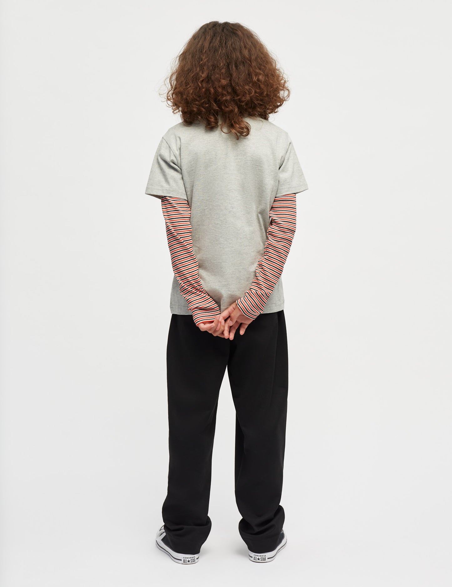 2x2 Cotton Stripe Talino Tee L/S, Fiery Red/Vanilla Ice