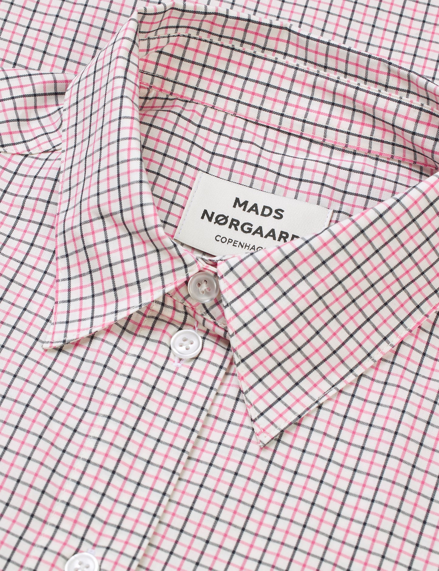 Ander Cotton Crelly Shirt, Check/Carmine Rose