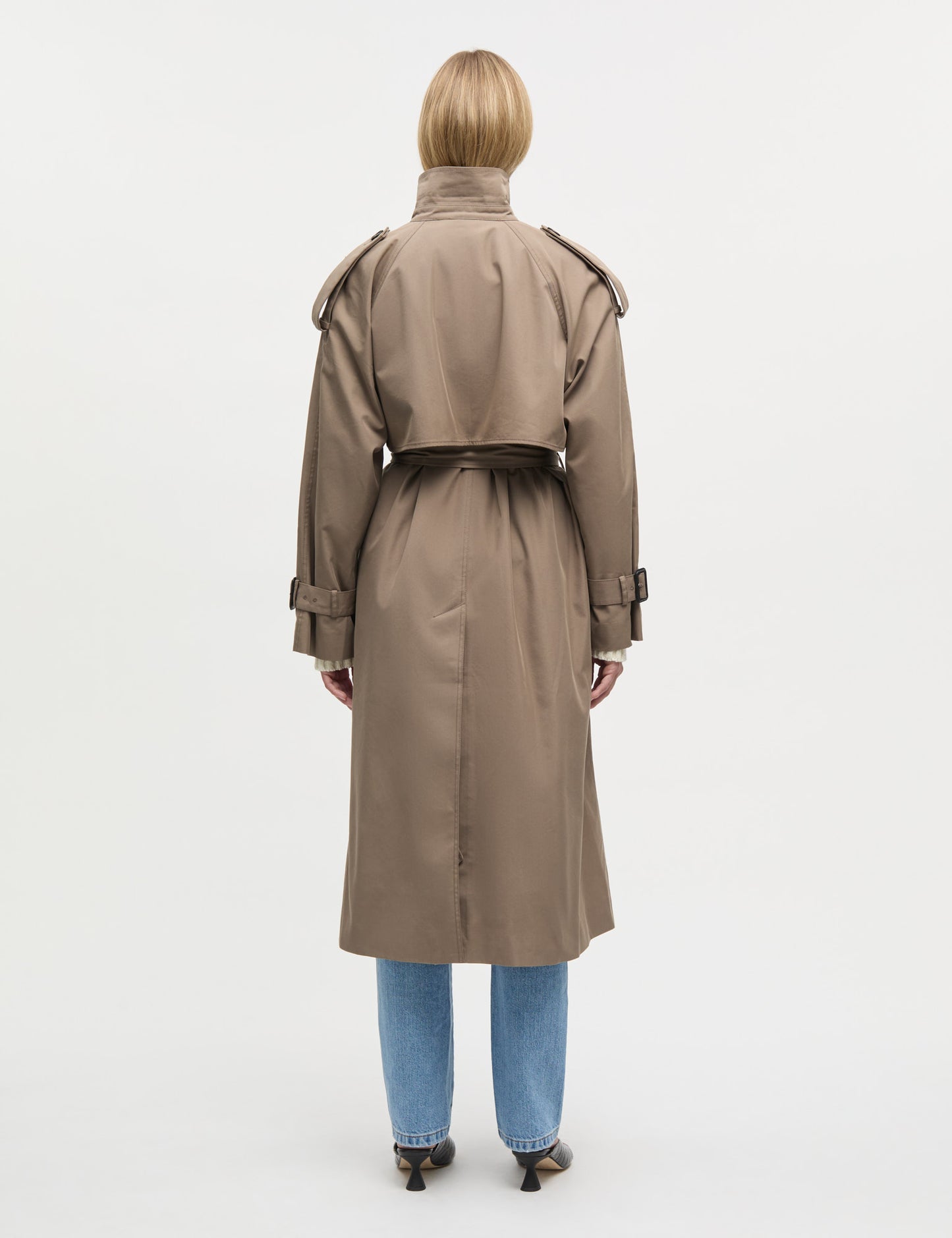 Cotton Pol Benley Trench Coat, Walnut