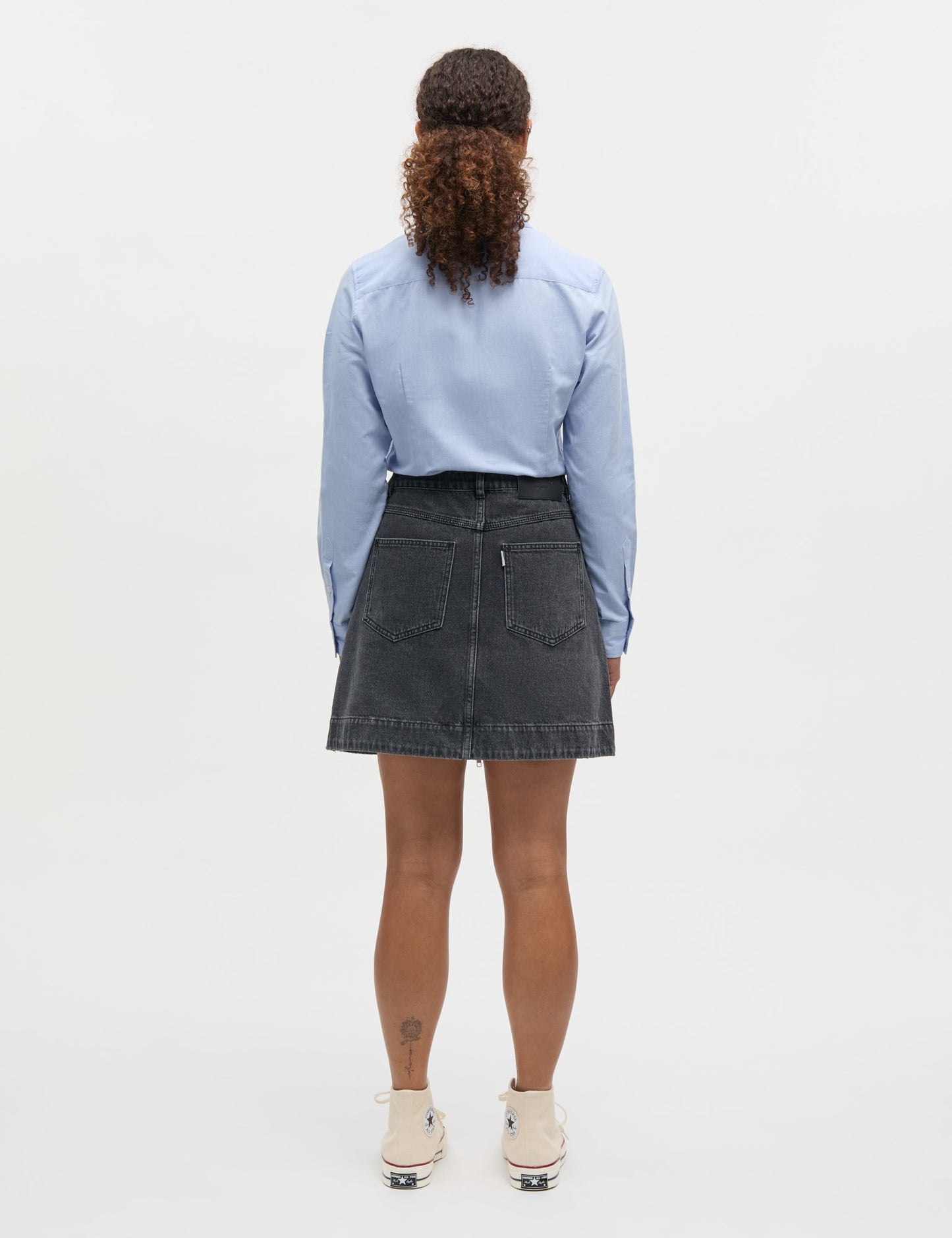 Luke Black Denim Riva Skirt, Black Vintage