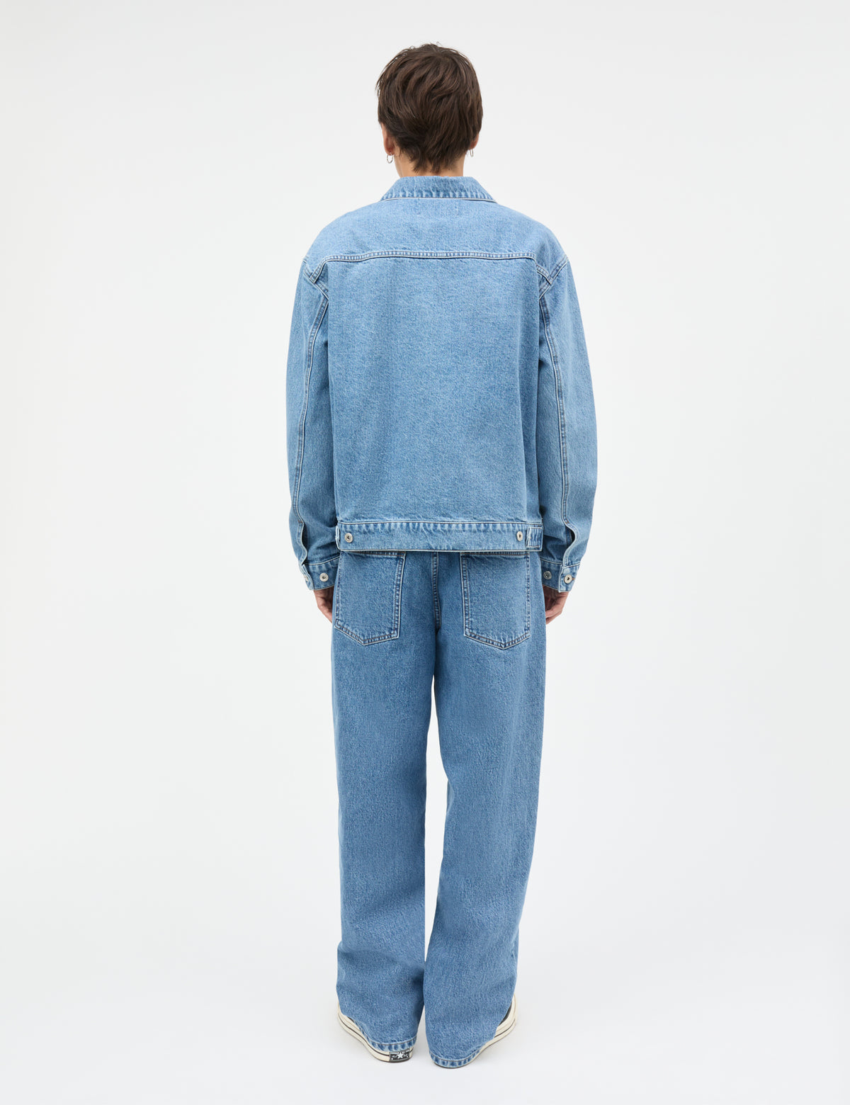 Arizona Denim Trucker Jacket, Mid Blue Stone Wash