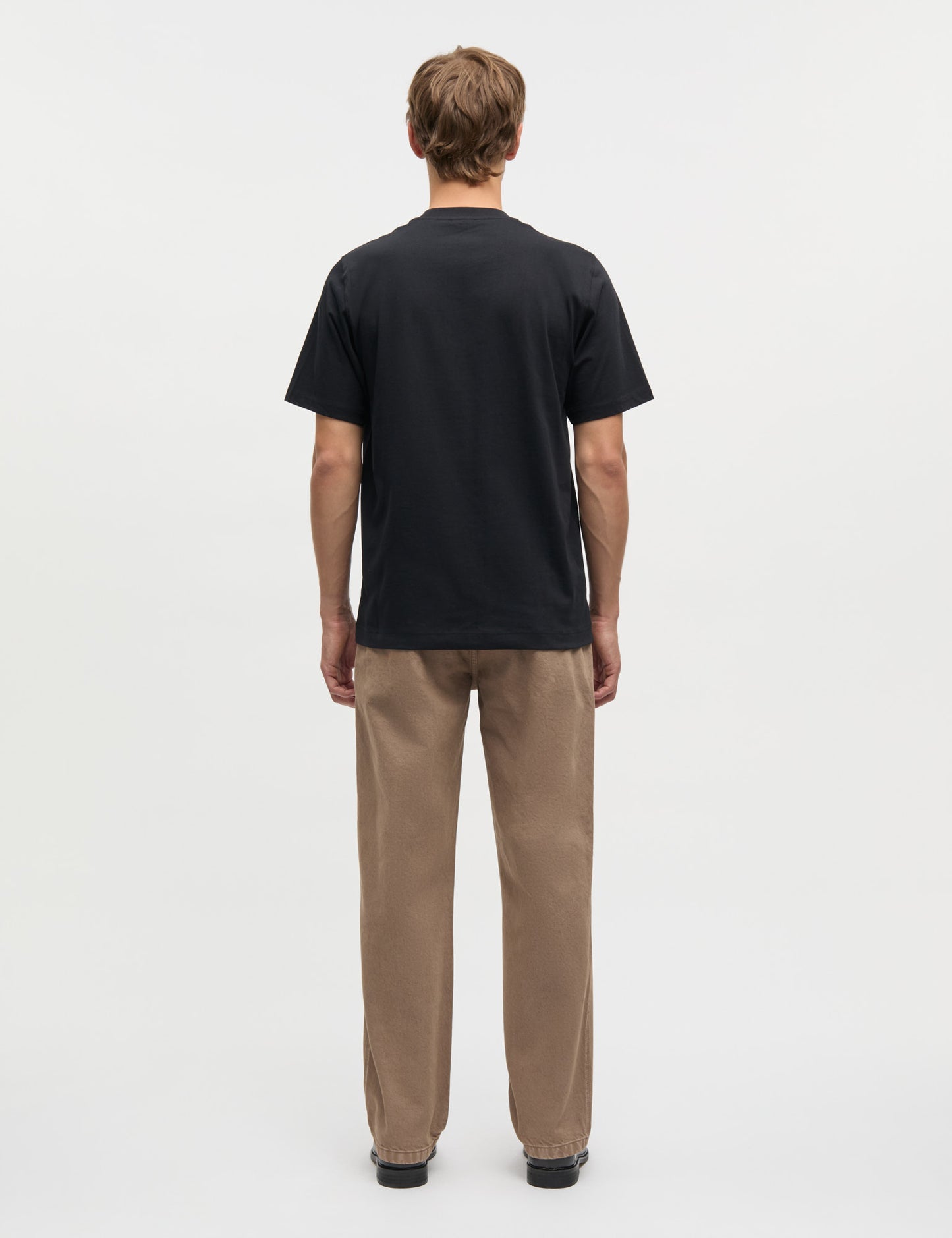 Cotton Jersey Frode Building Tee, Black
