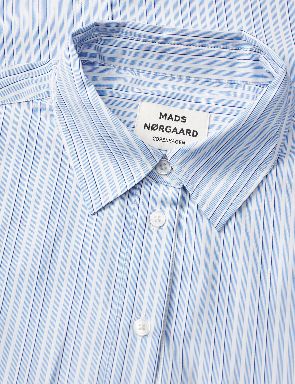 Mia Poplin Shelby Shirt, Pinstripe/Provence