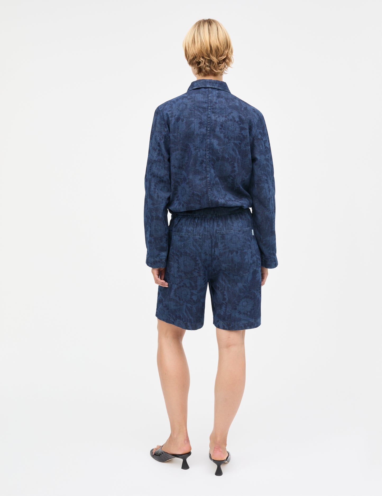 Lazor Denim Sui Short, Sunflower AOP