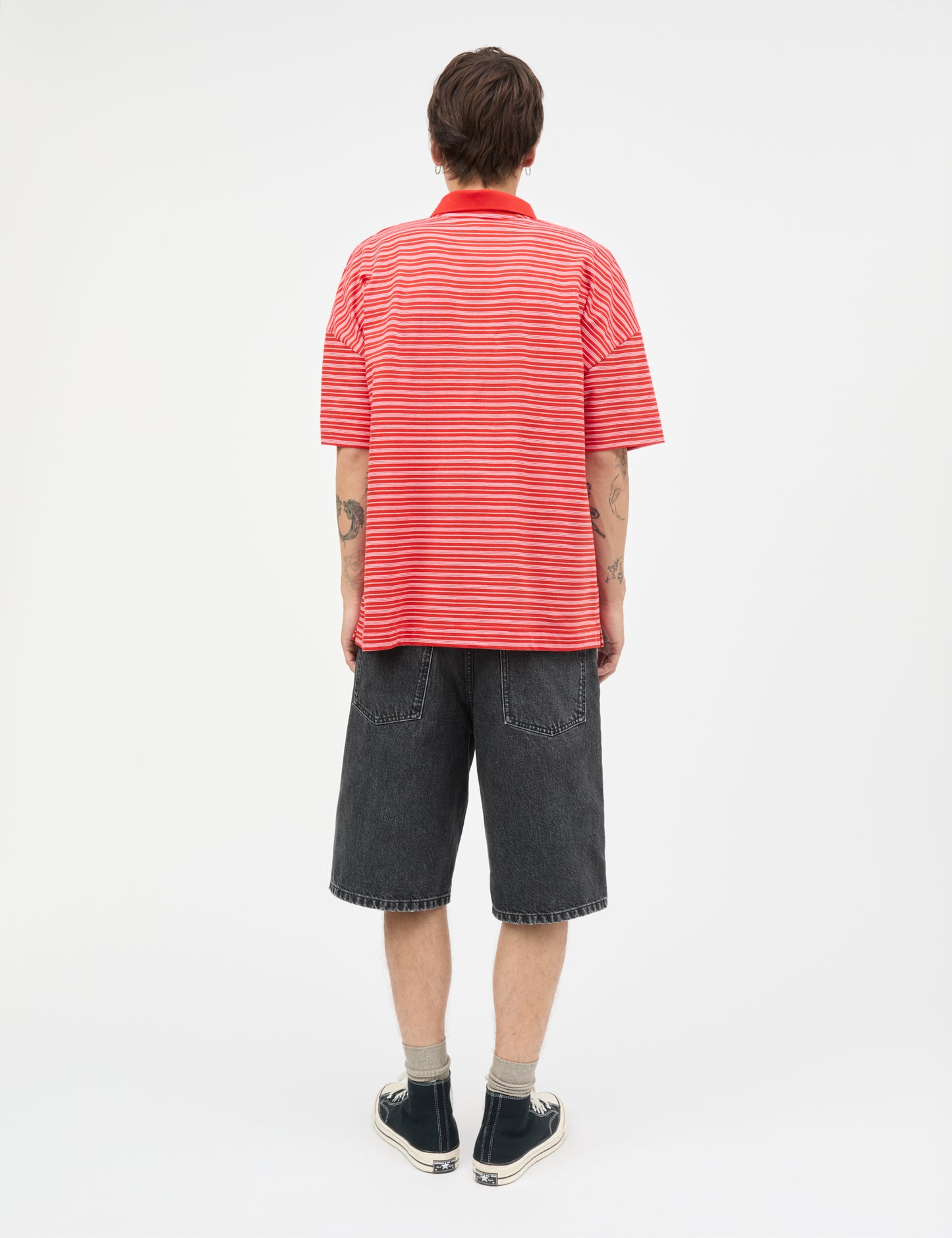 Light Terry Polo SS ST Tee, Fiery Red/Fairy Tale/Vanilla I