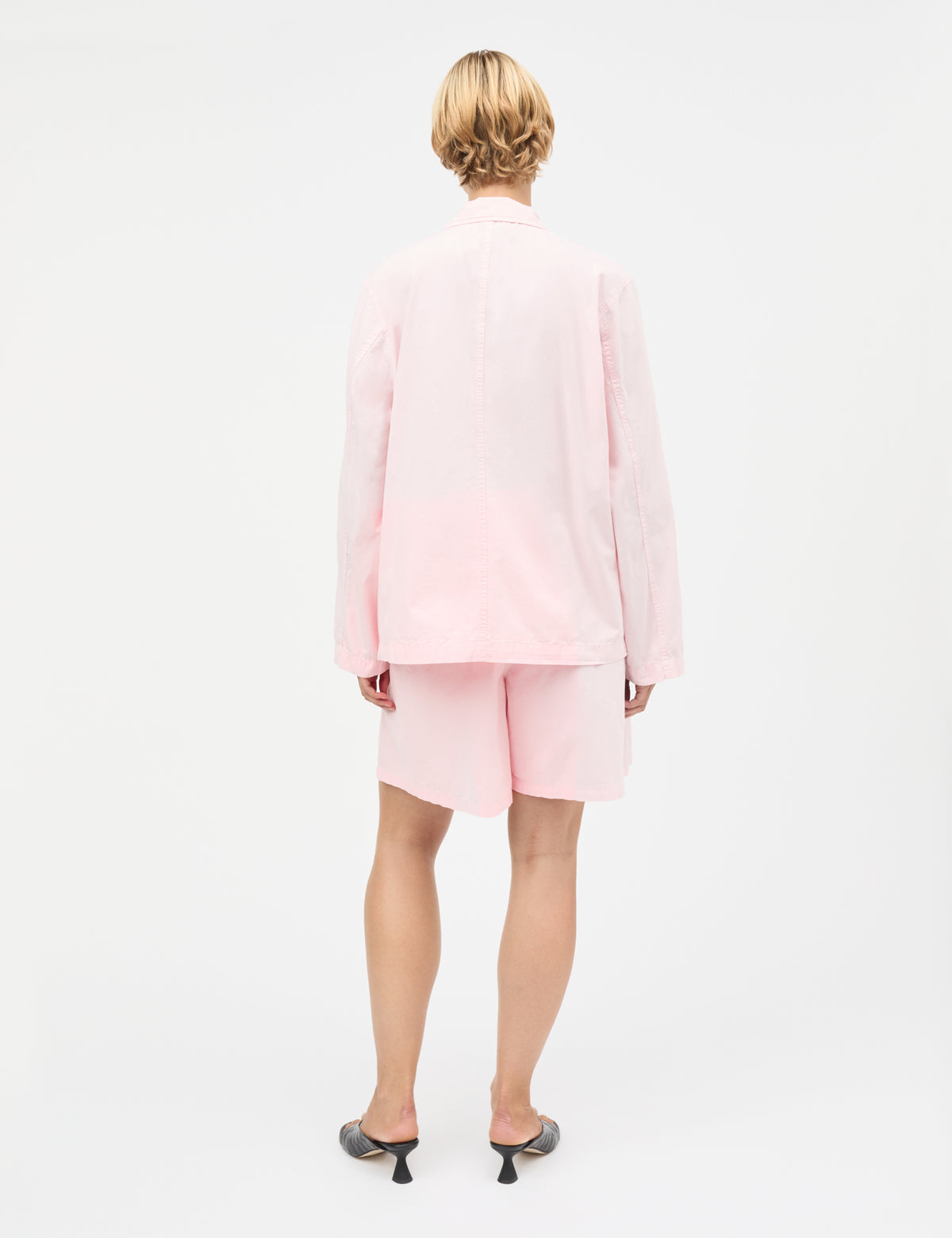 Dyed Weave Fever Blazer, Icy Pink