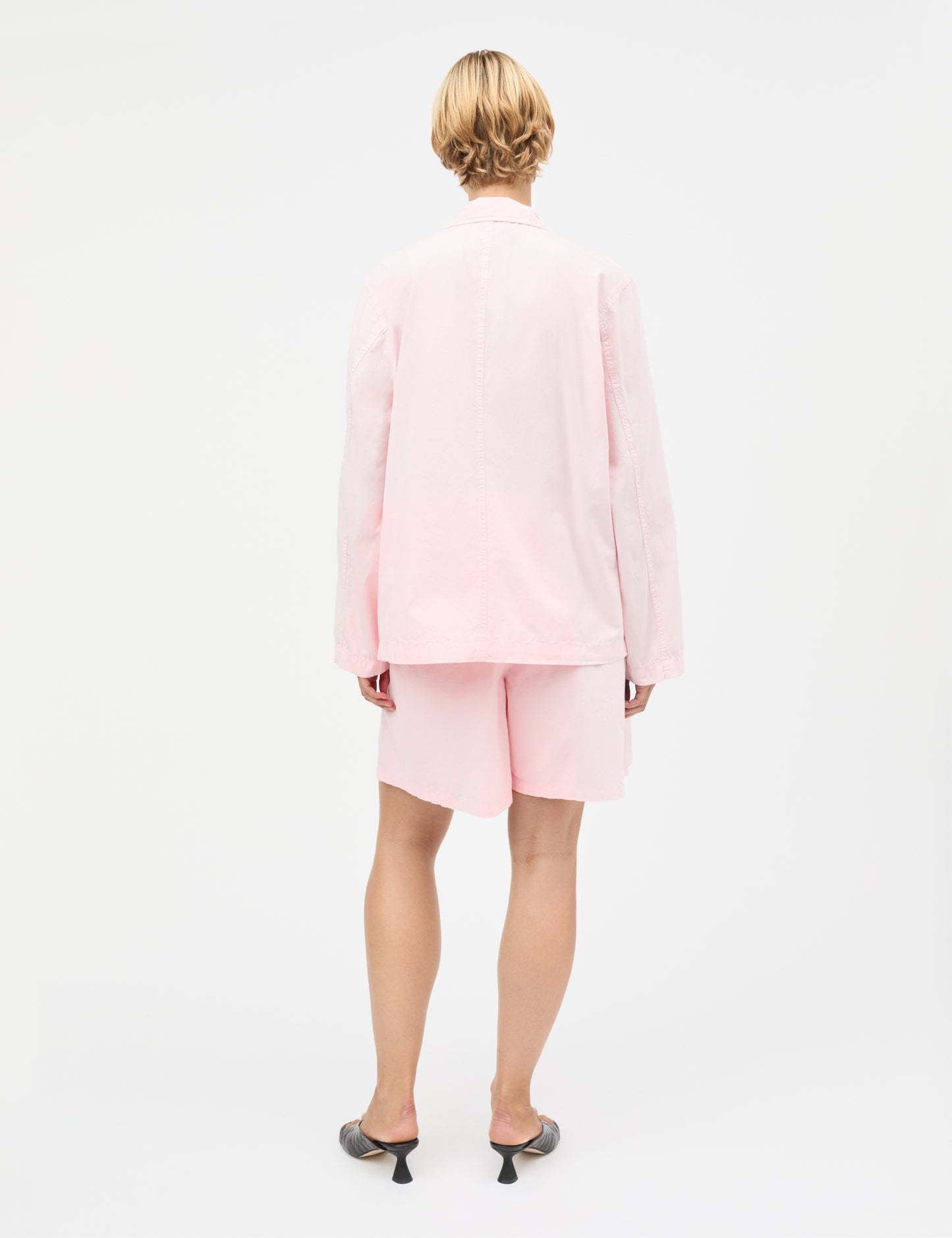 Dyed Weave Fever Blazer, Icy Pink