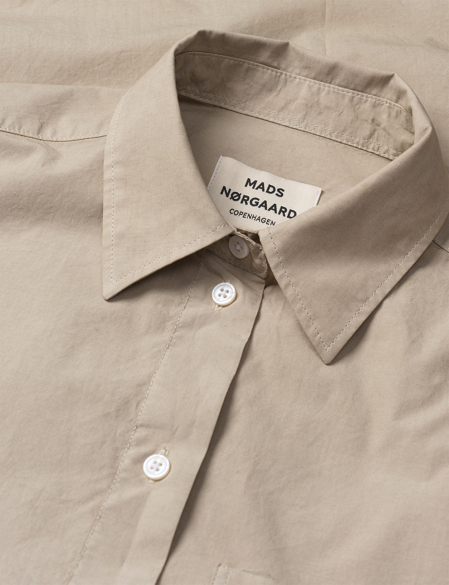 Crispy Poplin Carol Shirt, Plaza Taupe