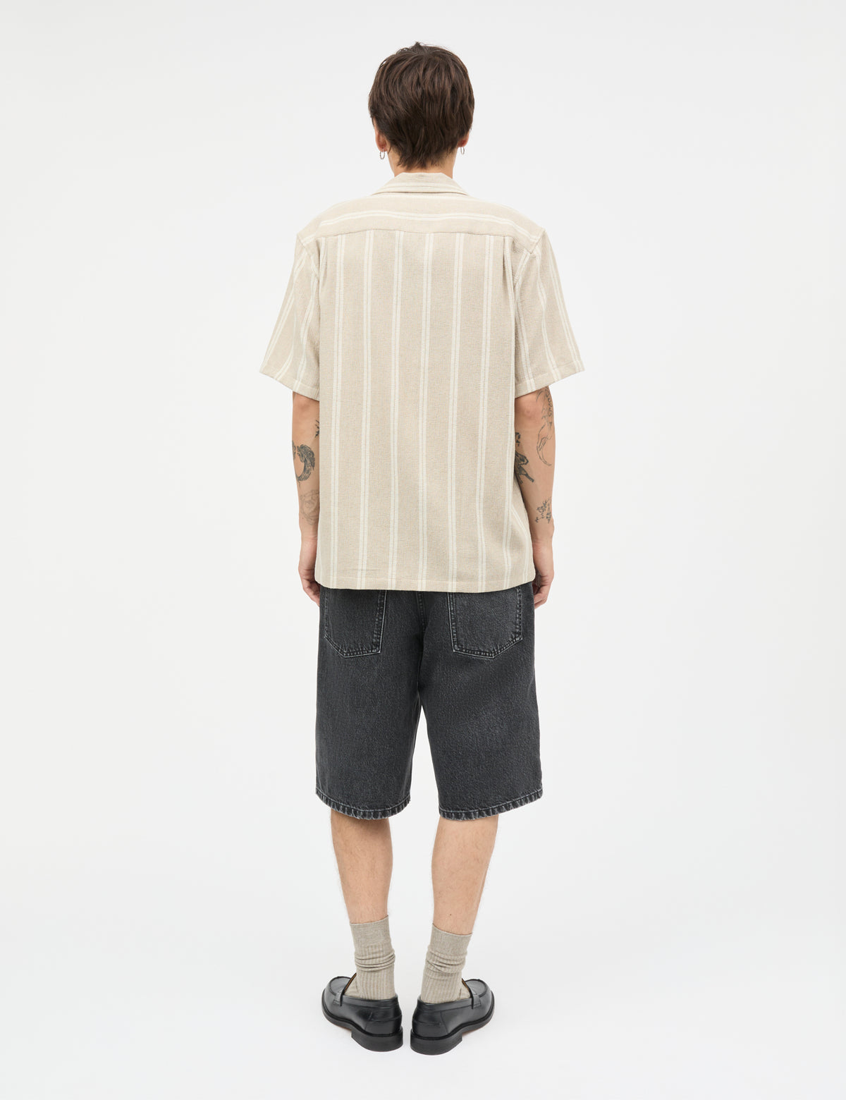 Texture Kenji Shirt SS ST., Plaza Taupe/Vanilla Ice