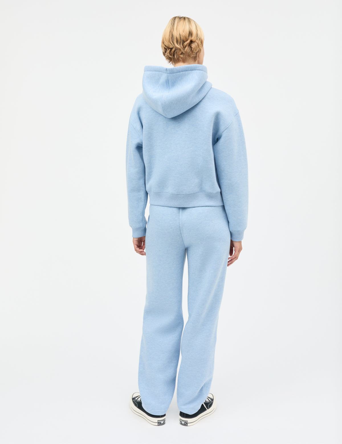 Standard Bobo Hood Sweatshirt, Light Blue Melange