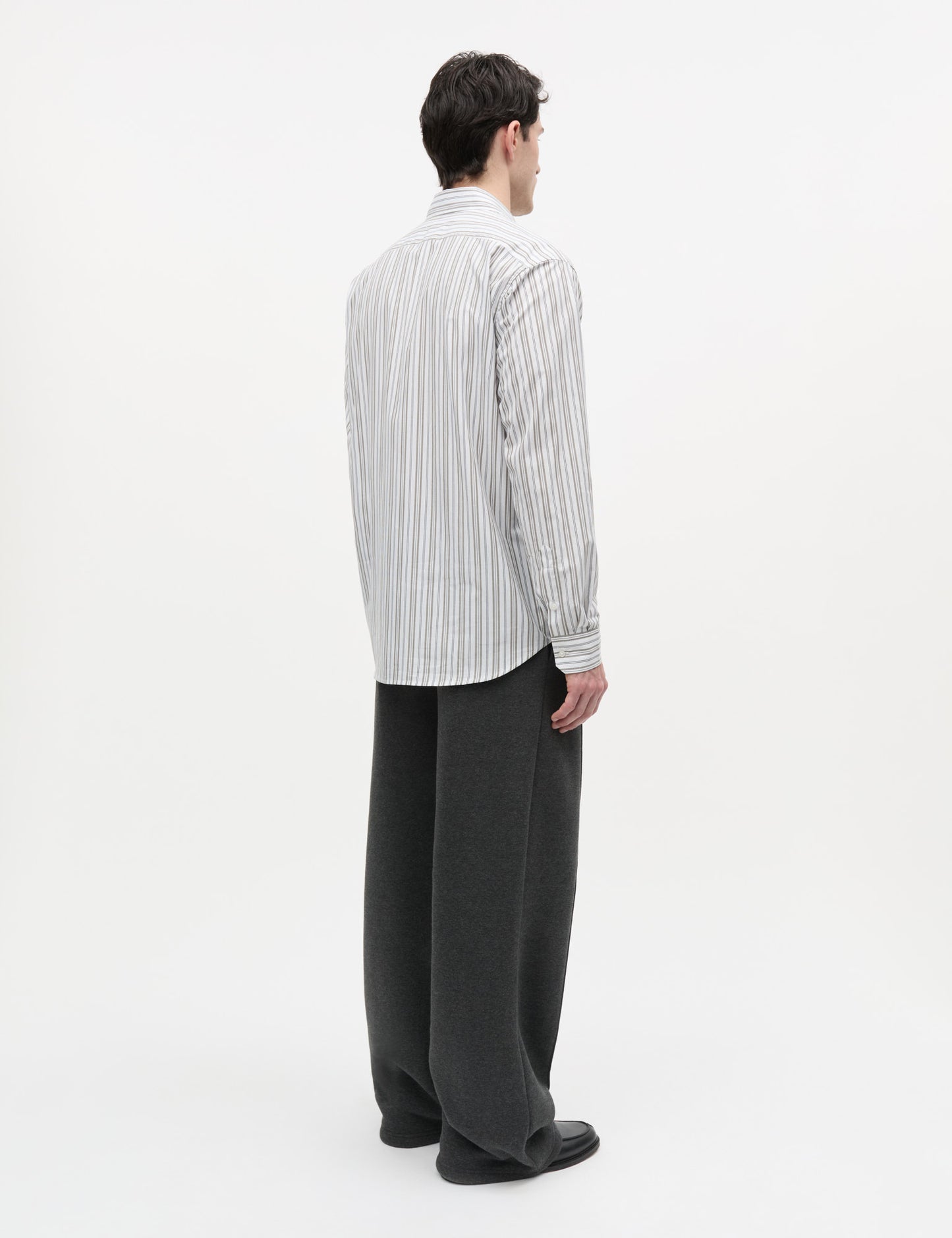Cotton Soft Marcel Shirt, White/Tarmac ST.