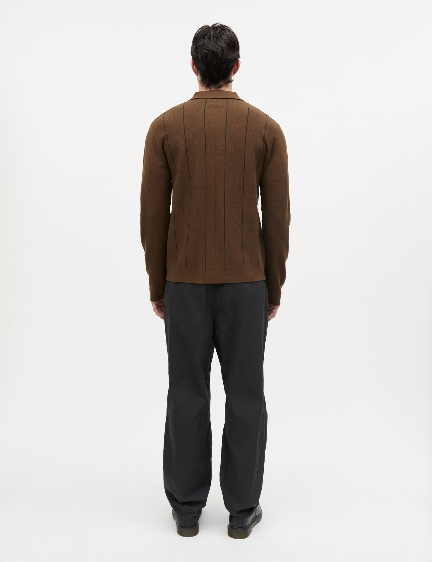 Classy Brando Polo LS Knit, Cocoa