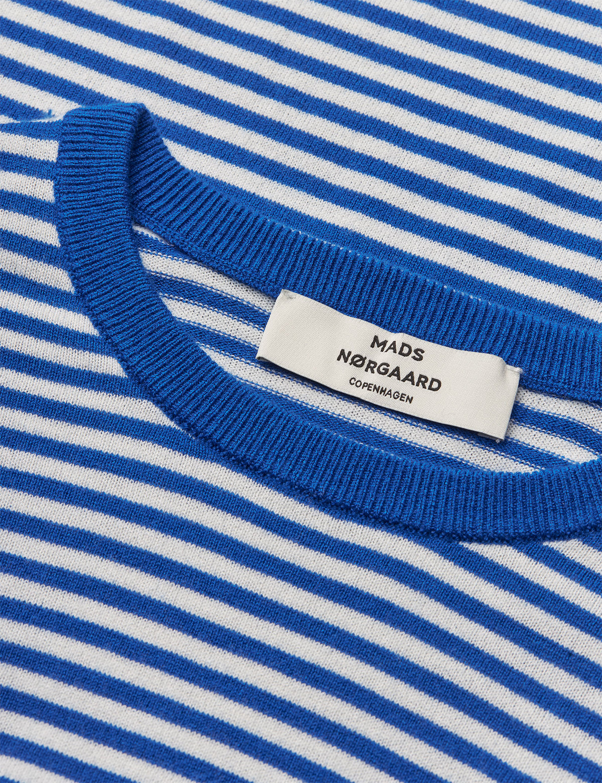 Fine Merino Emma Stripe Knit, Lapis Blue/Vanilla Ice
