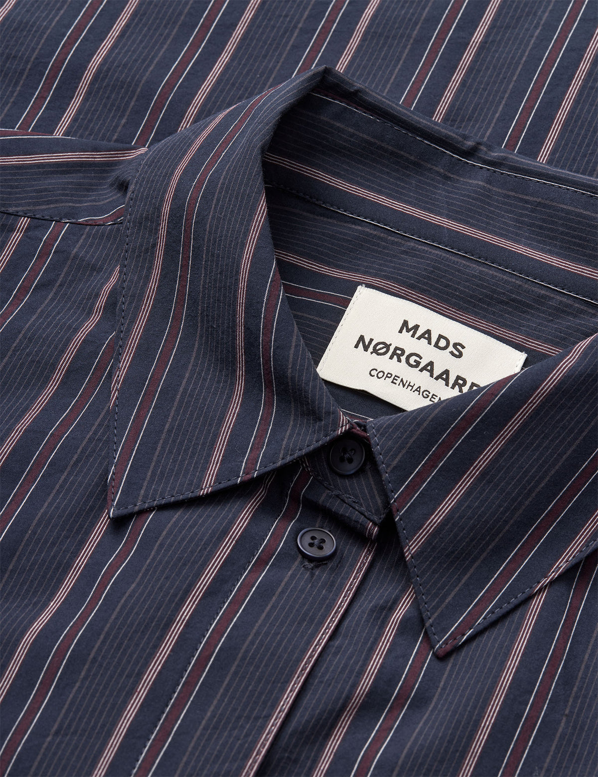 Peach Poplin YD Shelly Shirt, Pinstripe/Sky Captain