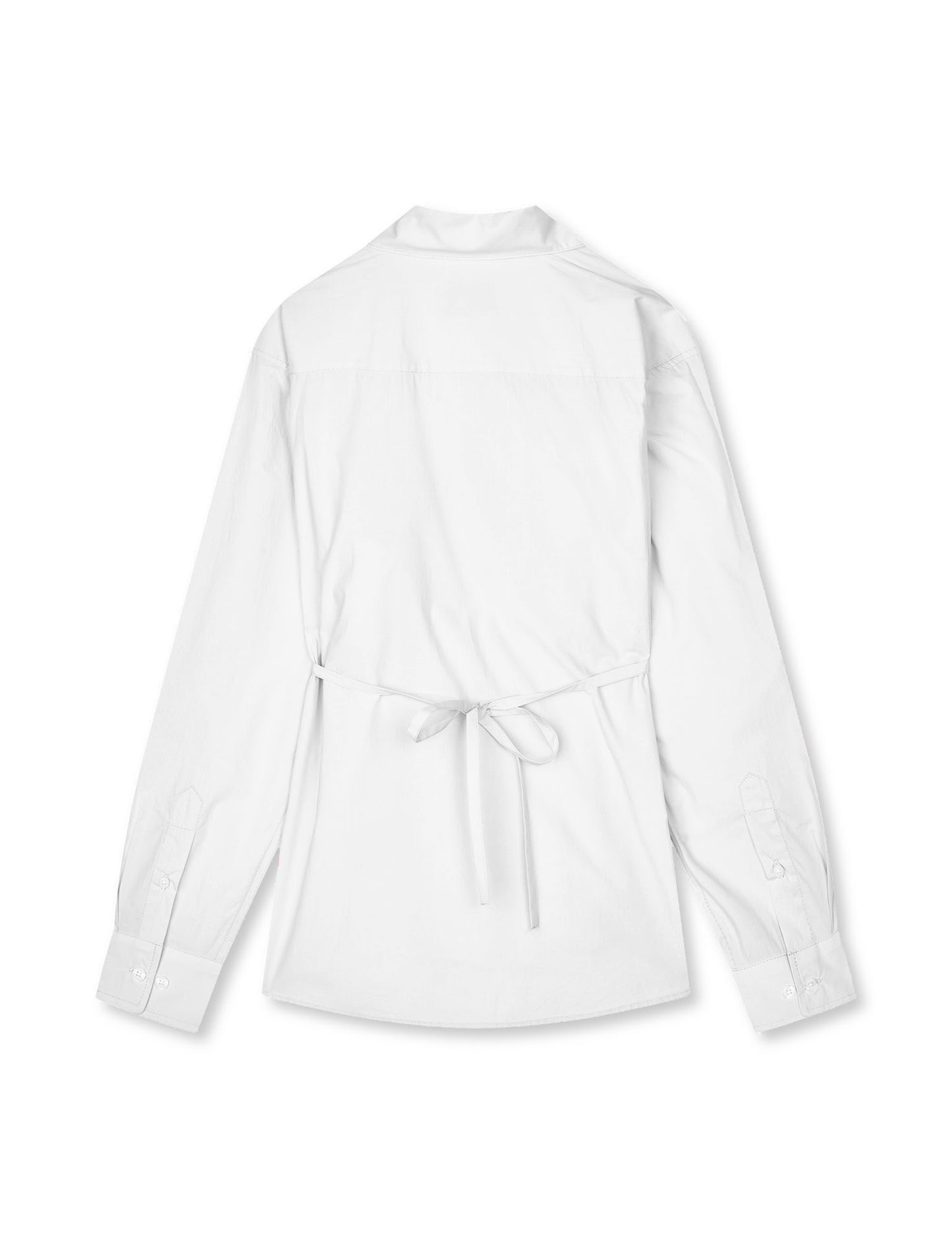 Peach Poplin Shelly Shirt, Snow White