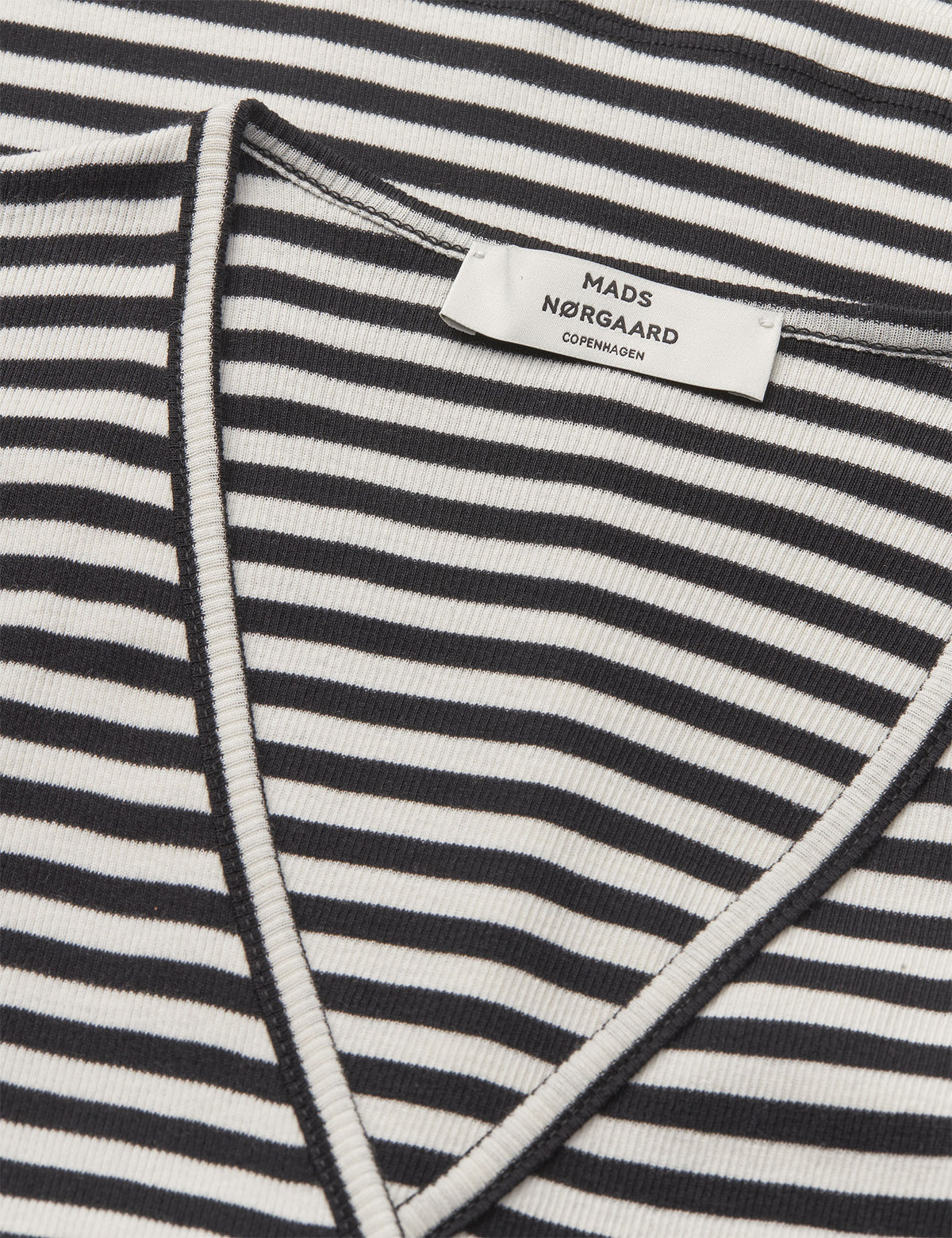 2x2 Cotton Stripe Susi LS Top, Black/Vanilla Ice