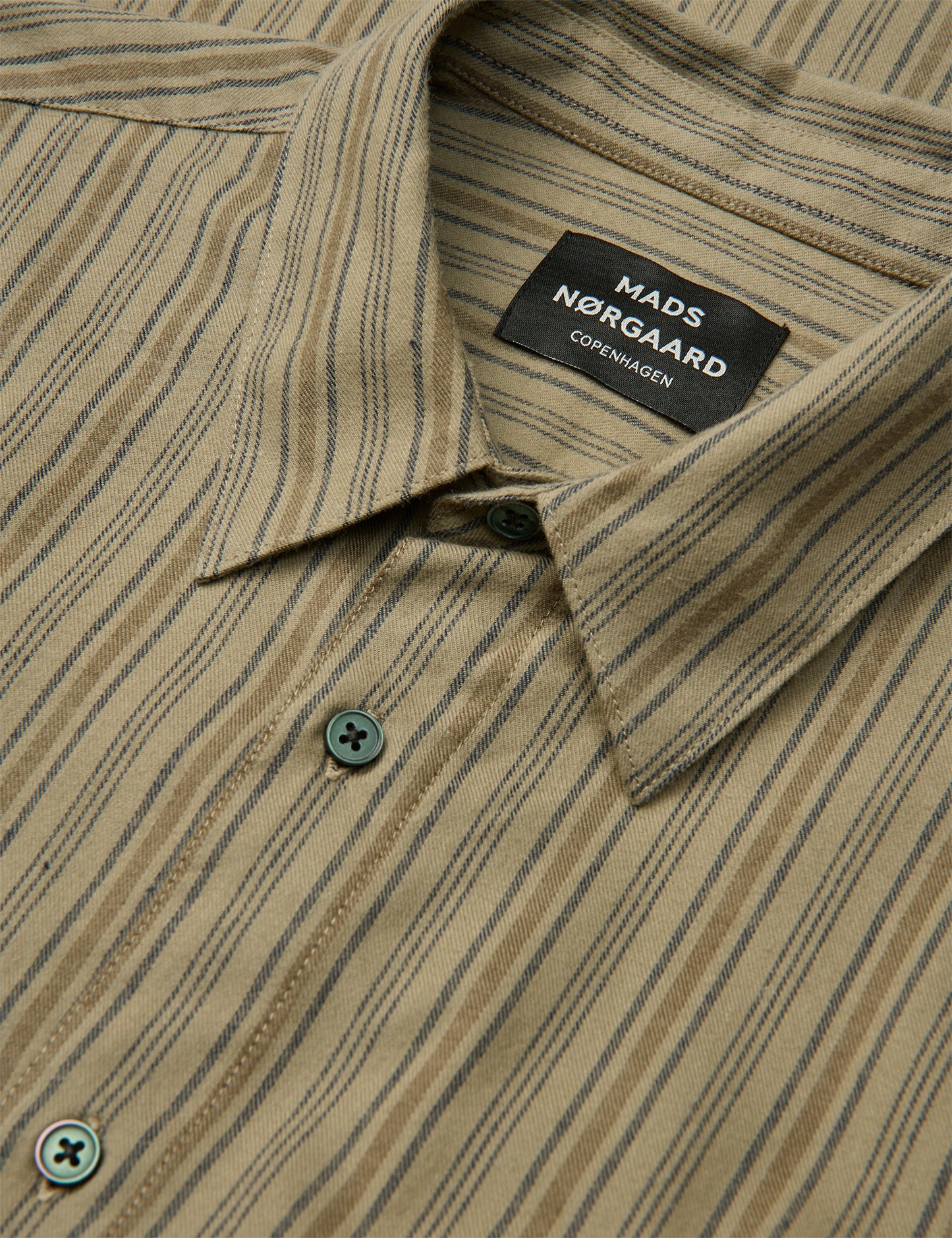 Flannel Stripe Sune Shirt, Overland Trek/Sky Captain/Tama