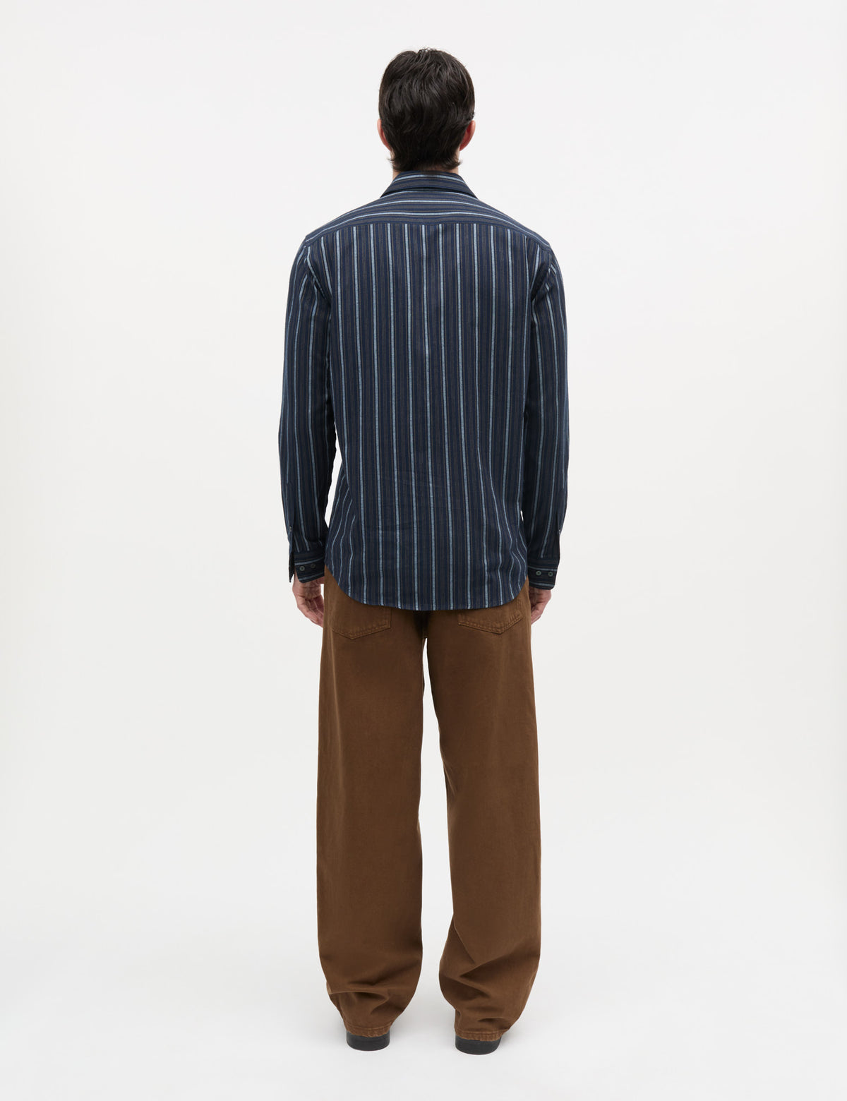 Flannel Stripe Sune Shirt, Sky Captain/Tarmac/Cashmere Bl