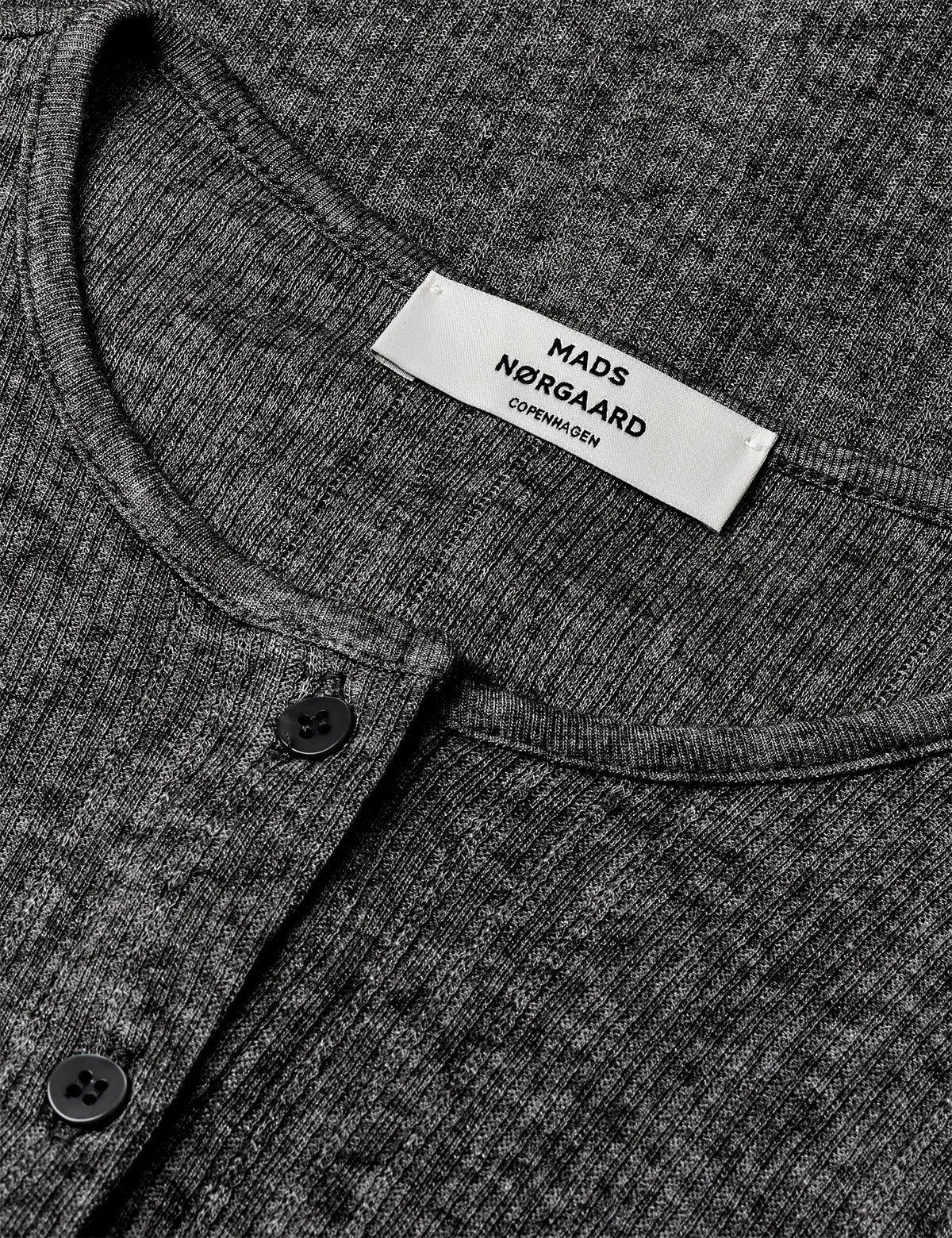 Point Wool Amy Cardigan, Dark Grey Melange